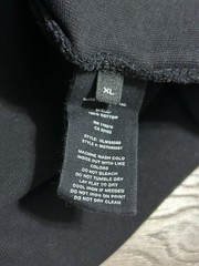 Helmut Lang Crinkle Crumple Logo Luxury Designer Black Tee Authentic Size Large