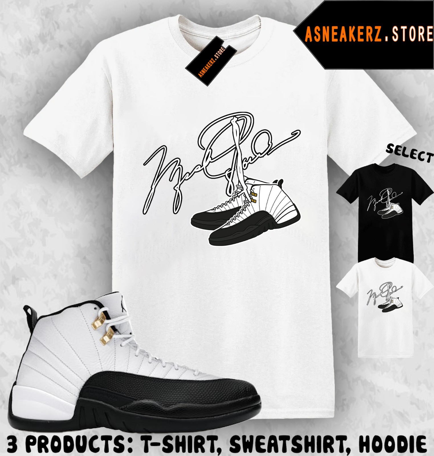 Tee Shirt Matching AJ 12 Taxi 2025 To Match Sneaker MJ Shoelace 12s T-Shirt