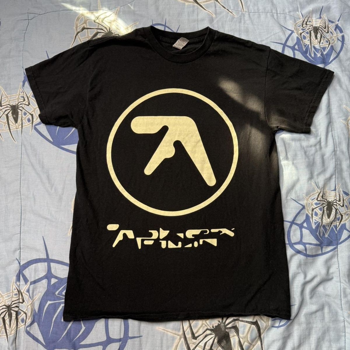 Aphex Twin 90s Retro style Black Short Sleeve T shirt Heavy cotton NH21959