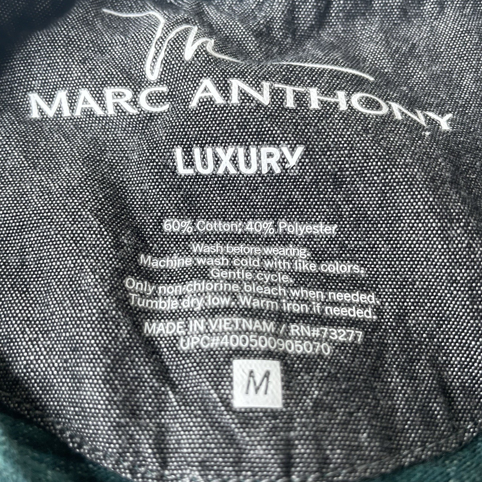 Marc Anthony Luxury Men's Teal Solid Knit Henley Button Long Sleeve Tee M Luxery gallery