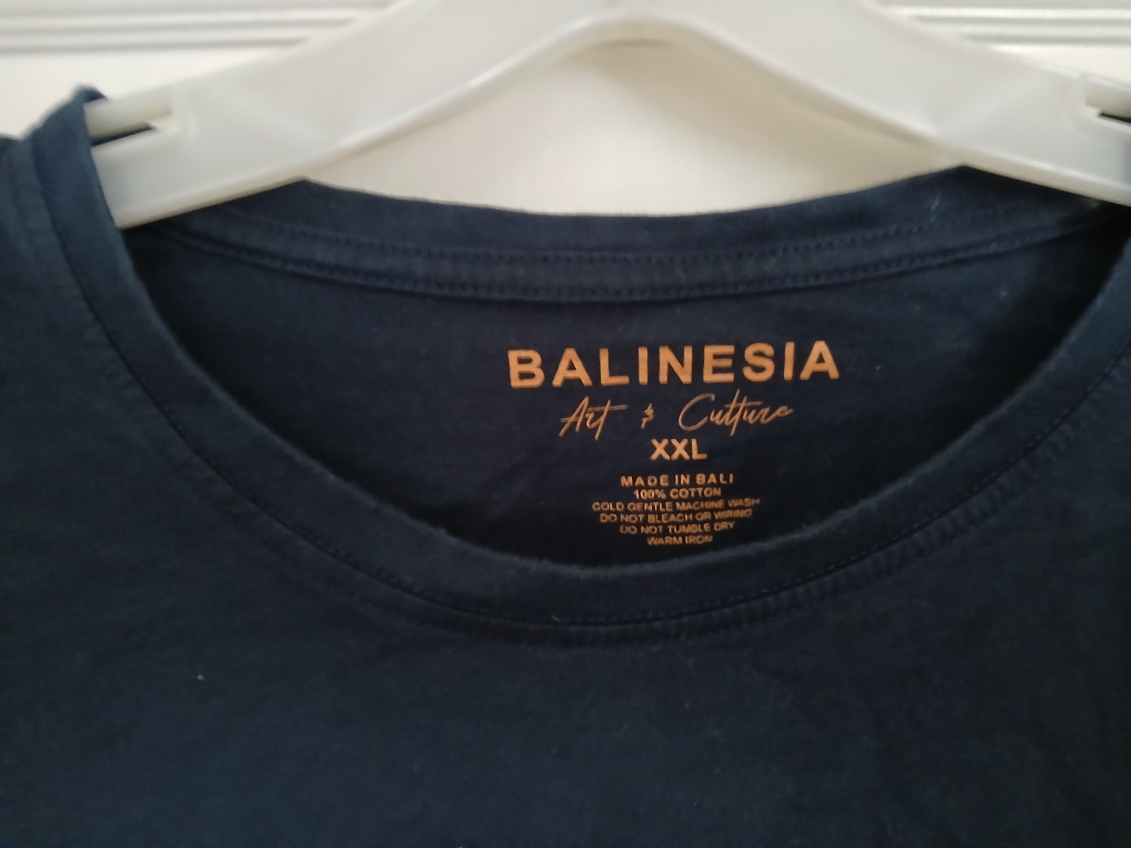 Spectacular NEW Balinesia XXL Dark Blue T Shirt 100% Cotton BALI Indonesia In US gallery