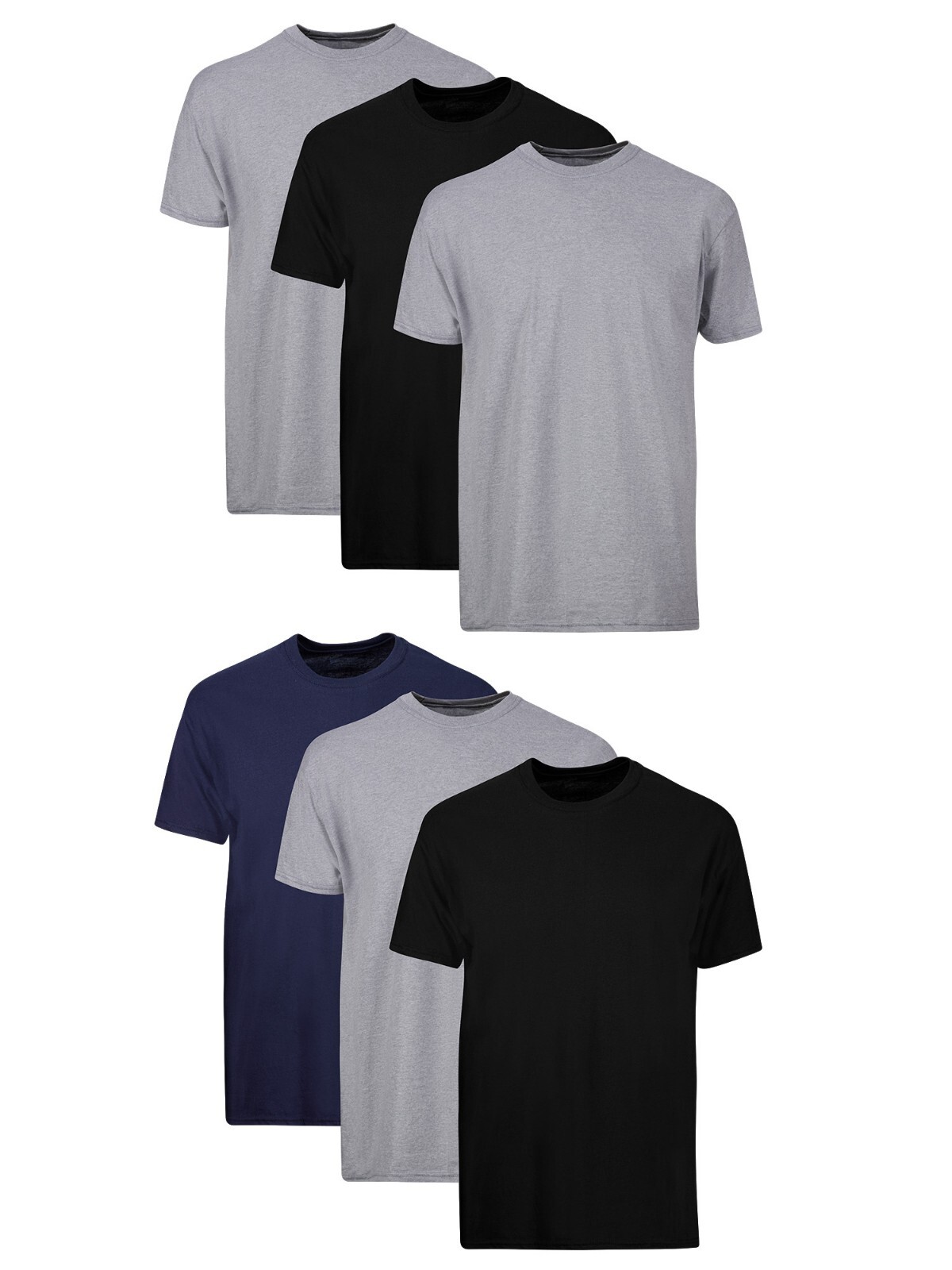 6 Pack Hanes Men's Value Pack Assorted T-Shirt Undershirts Size S-3XL NEW gallery