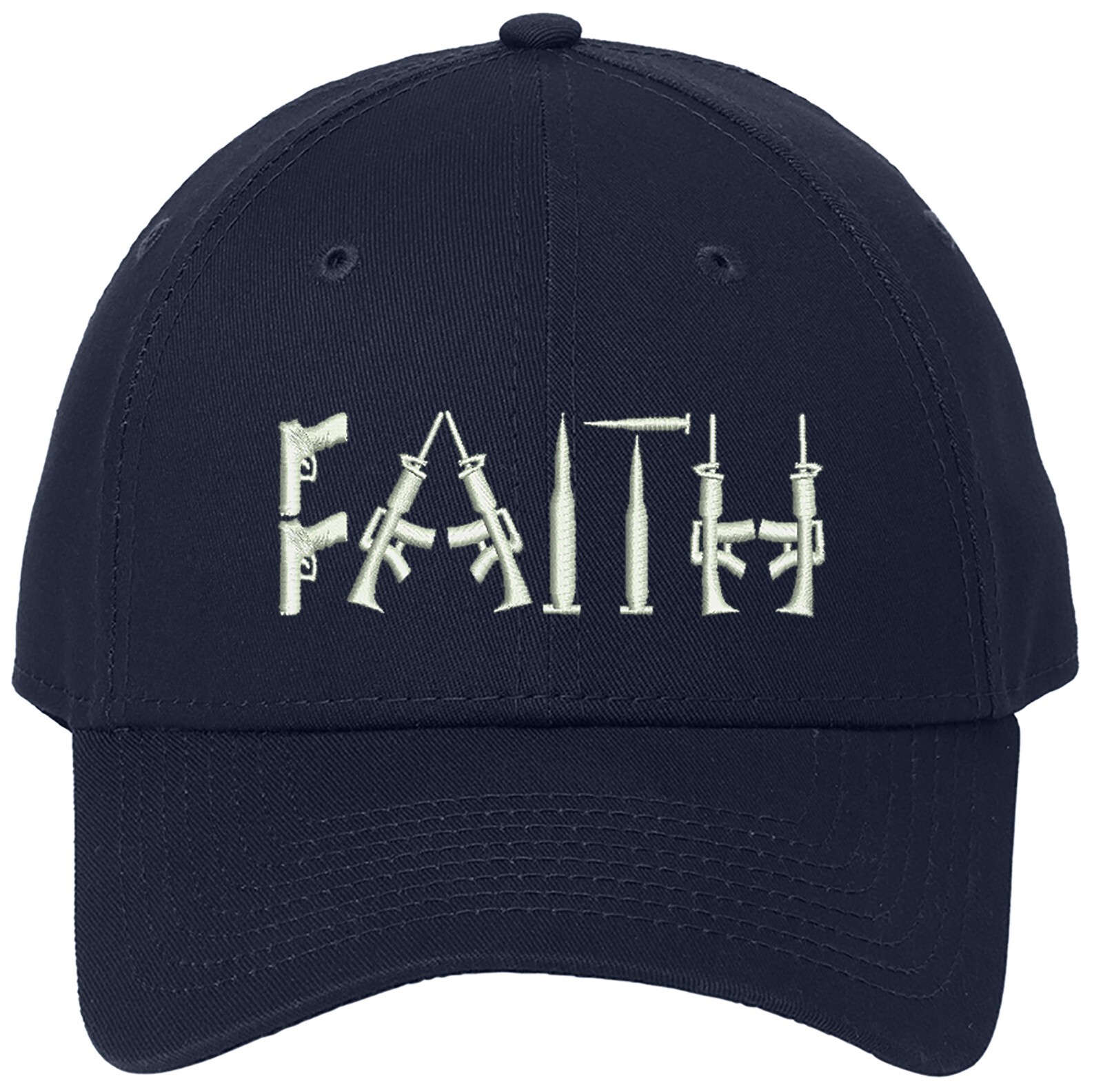 Faith Guns 2A New Era Embroidered One Size Fits All Baseball Hats gallery