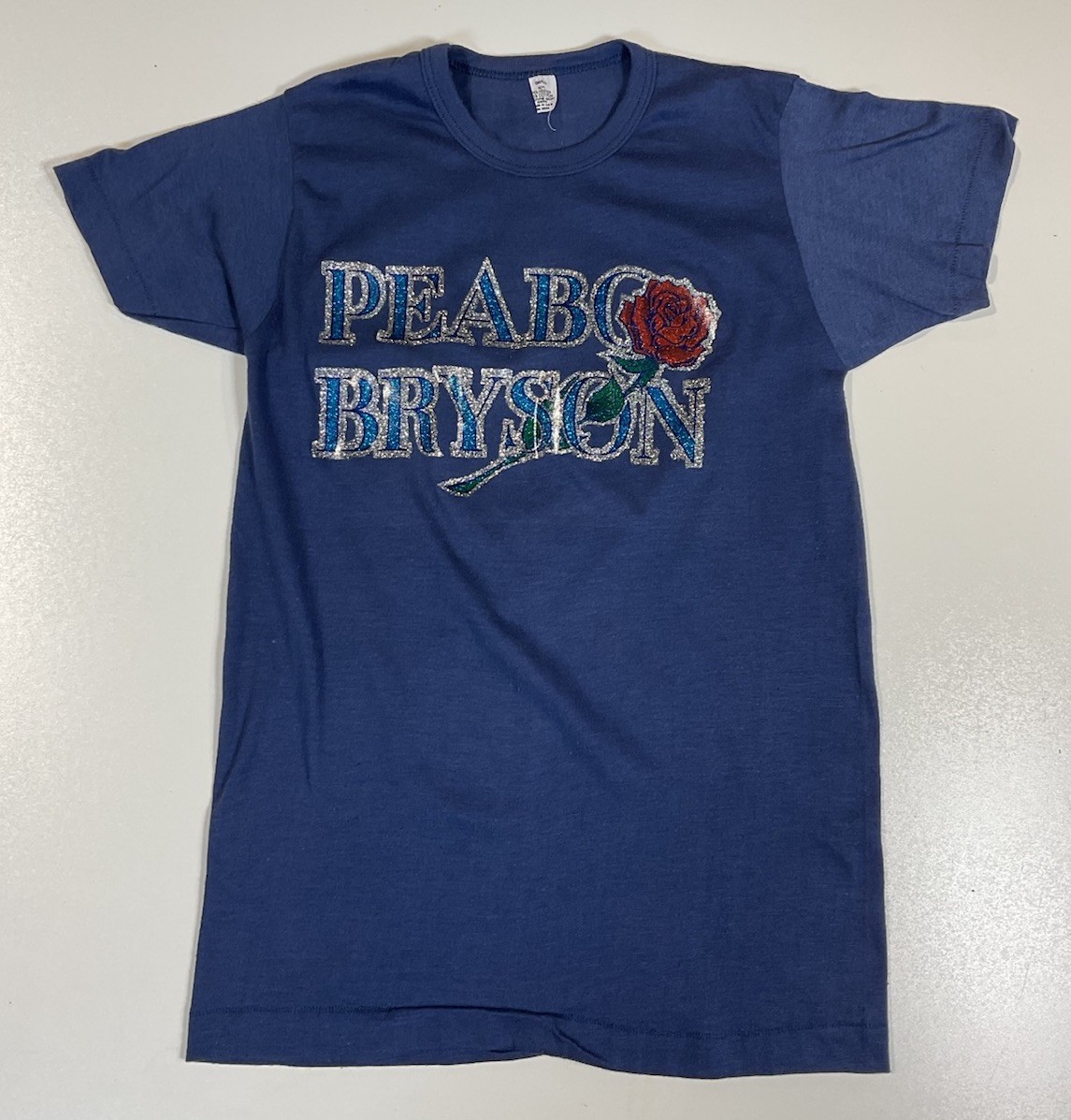Vintage Peabo Bryson Iron On T Shirt Sz XS Single Stitch Rare R&B Glitter 70s