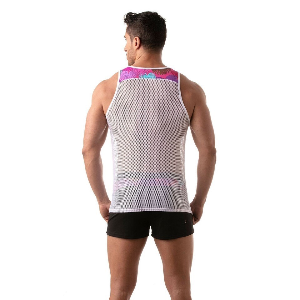 TOF Paris Mesh Tank Top Large 40-42" chest Gently worn 86% polyamide/14% elastan gallery