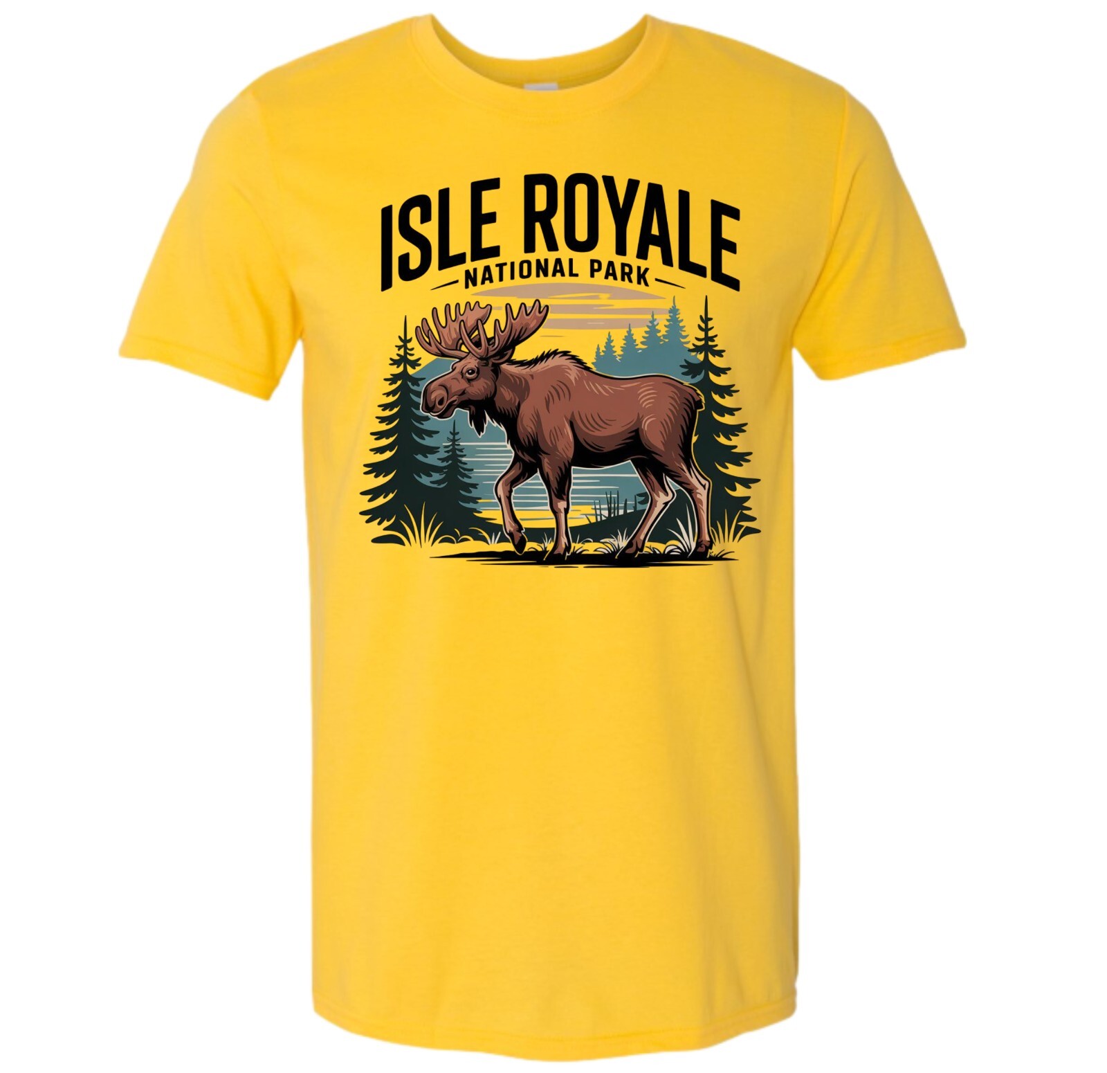 Isle Royale National Park T-Shirt Moose Nature Hiking Outdoors gallery