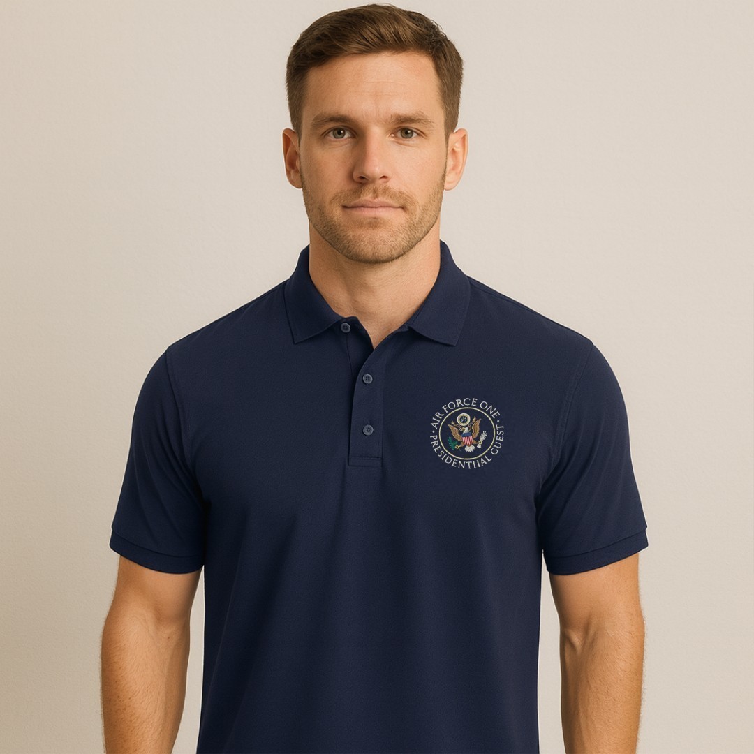 Air Force One VVIP Presidential Guest Polo Shirt Navy Blue gallery