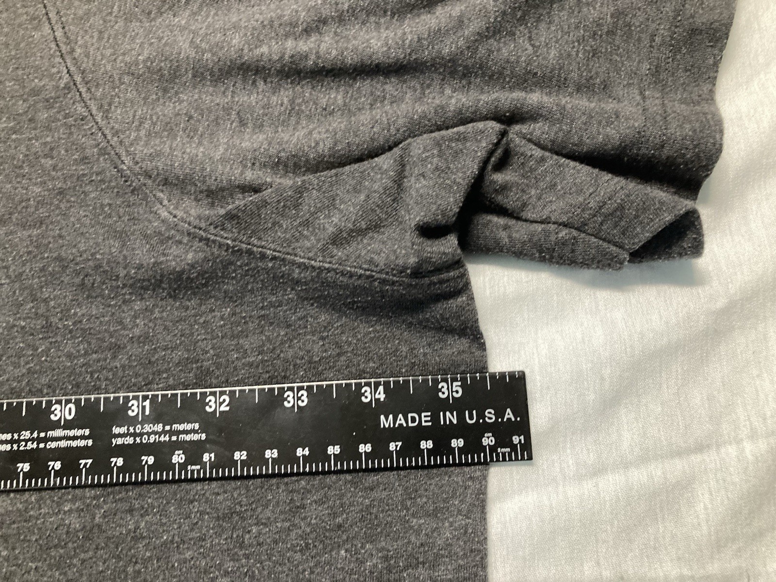 men's 7xl big Kingsize crewneck s sleeve pocket tee shirt Heather Charcoal Grey gallery