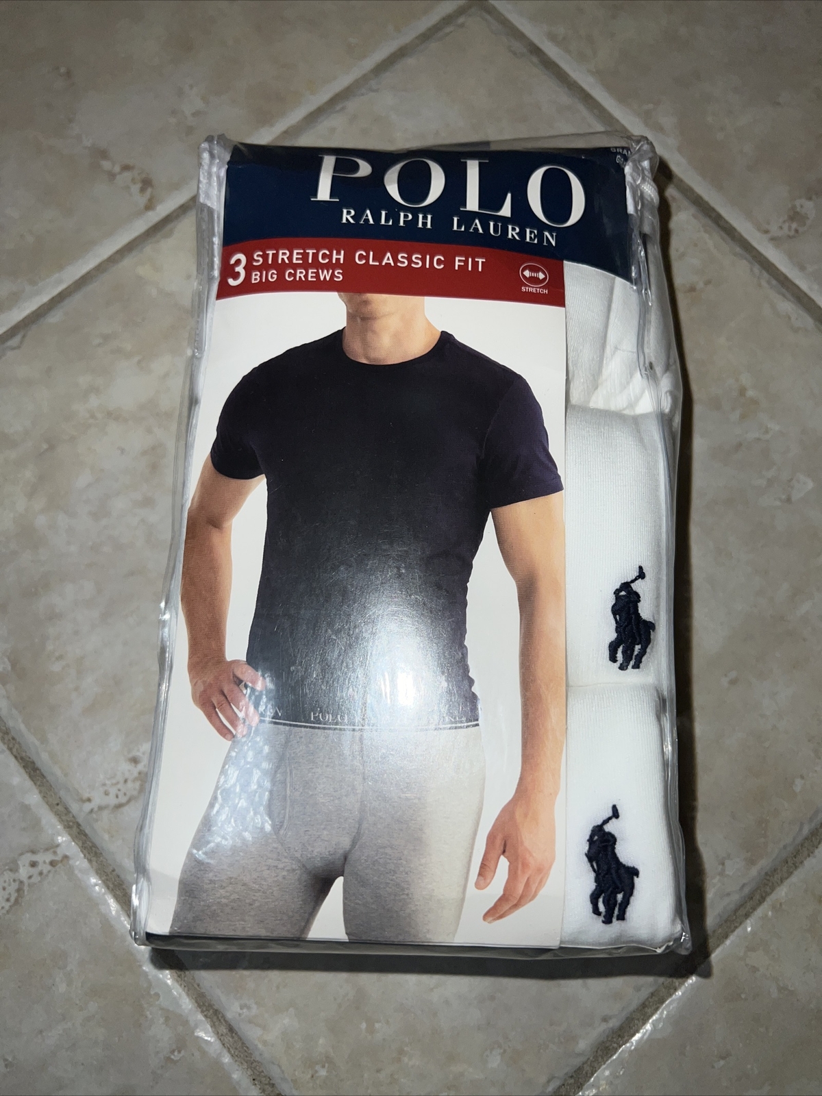 Ralph Lauren Big & Tall White 1XB Crew Stretch Classic Fit T-Shirt 3 Pack NWT gallery