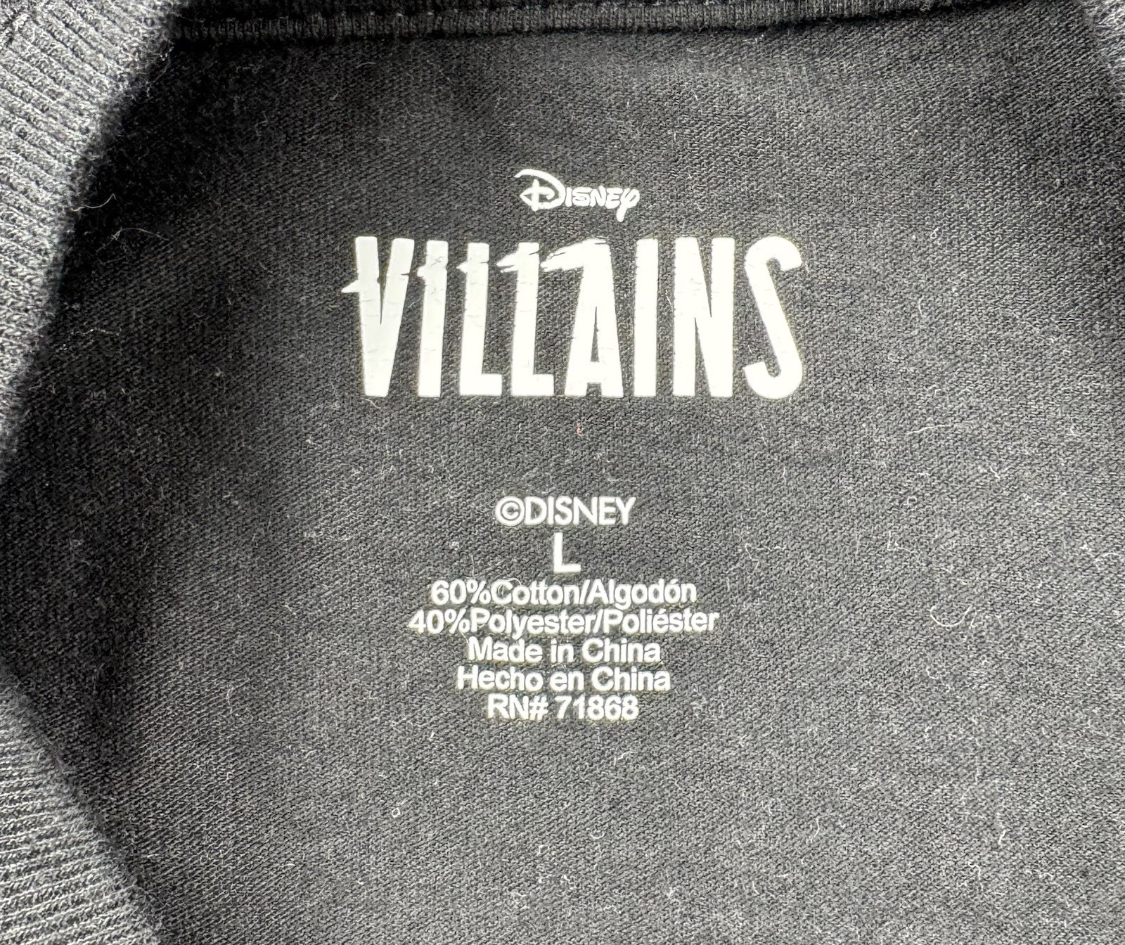 Disney Villains T-Shirt~Evil Queen~Scar~Hades~Ursula~Size Large~Great Condition gallery