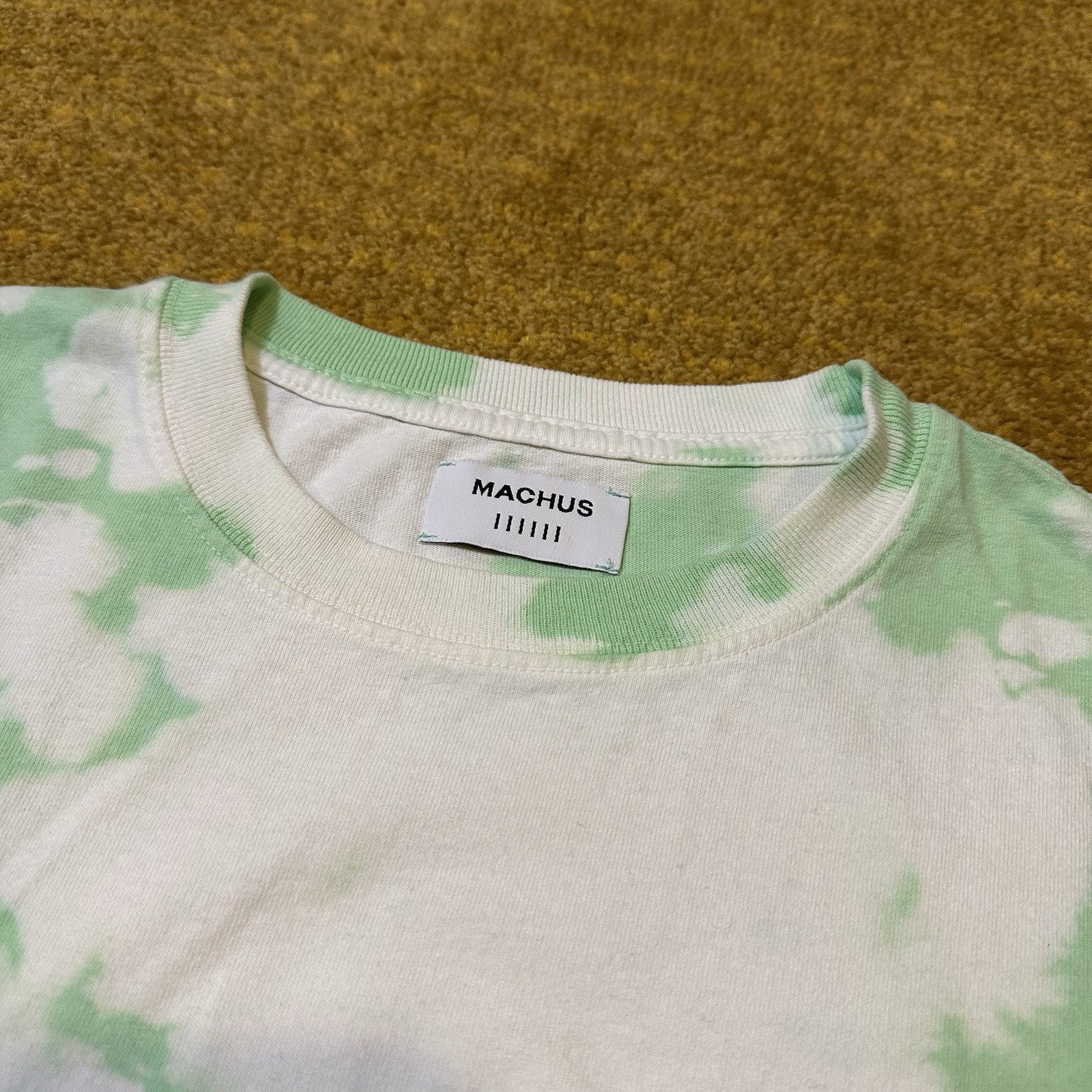 Medium Machus Private Label Tie Die Premium T Shirt Key Lime Green White PDX gallery