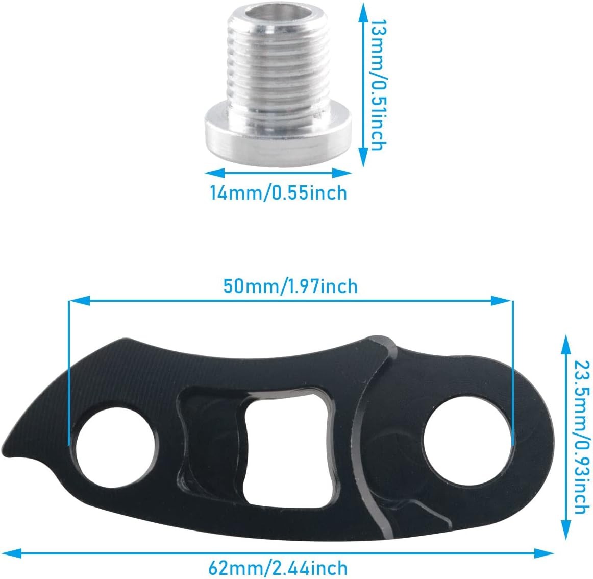 Bicycle Rear Derailleur Hanger Extension 32T/36T/40T/42T/44T/46T/50T/52T/56T MTB gallery