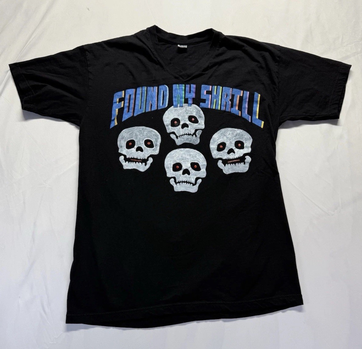Vintage Skull band Shirt 2XL Black graphic double sided music rock tee gemrock gallery