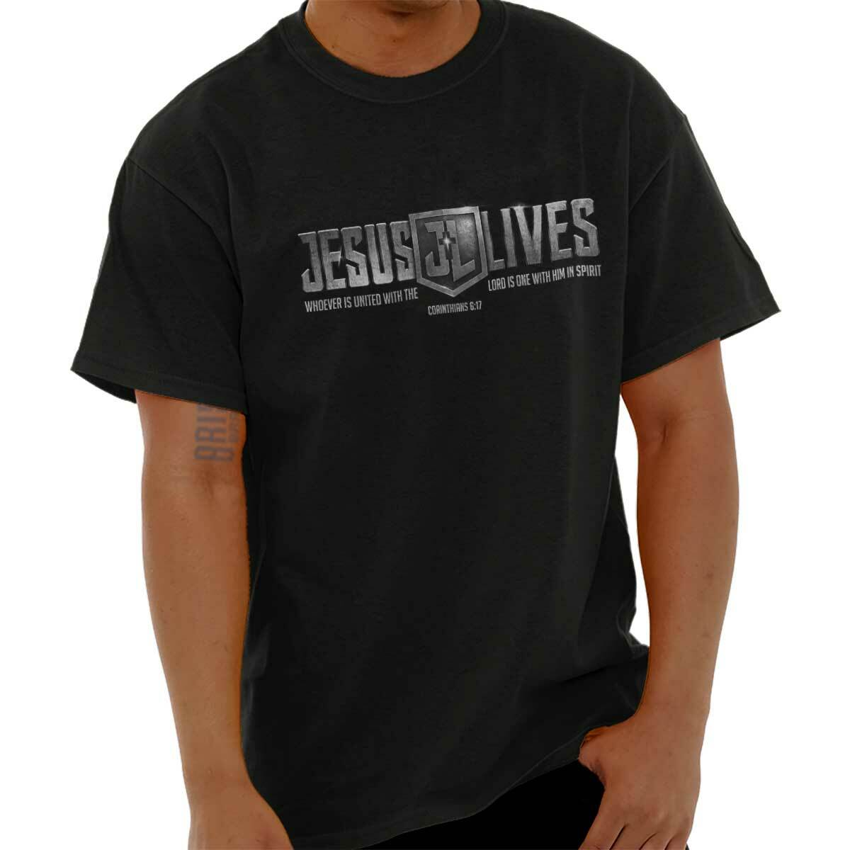 Christian Faith Pop Culture Jesus Lives Lord Womens or Mens Crewneck T Shirt Tee gallery