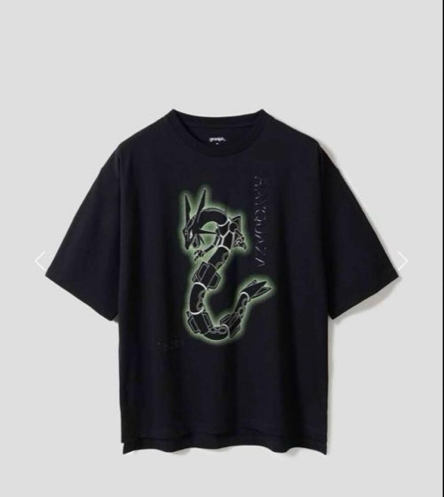 Pokémon × graniph Rayquaza Big Silhouette T-shirt Black Japan limited Size SNew