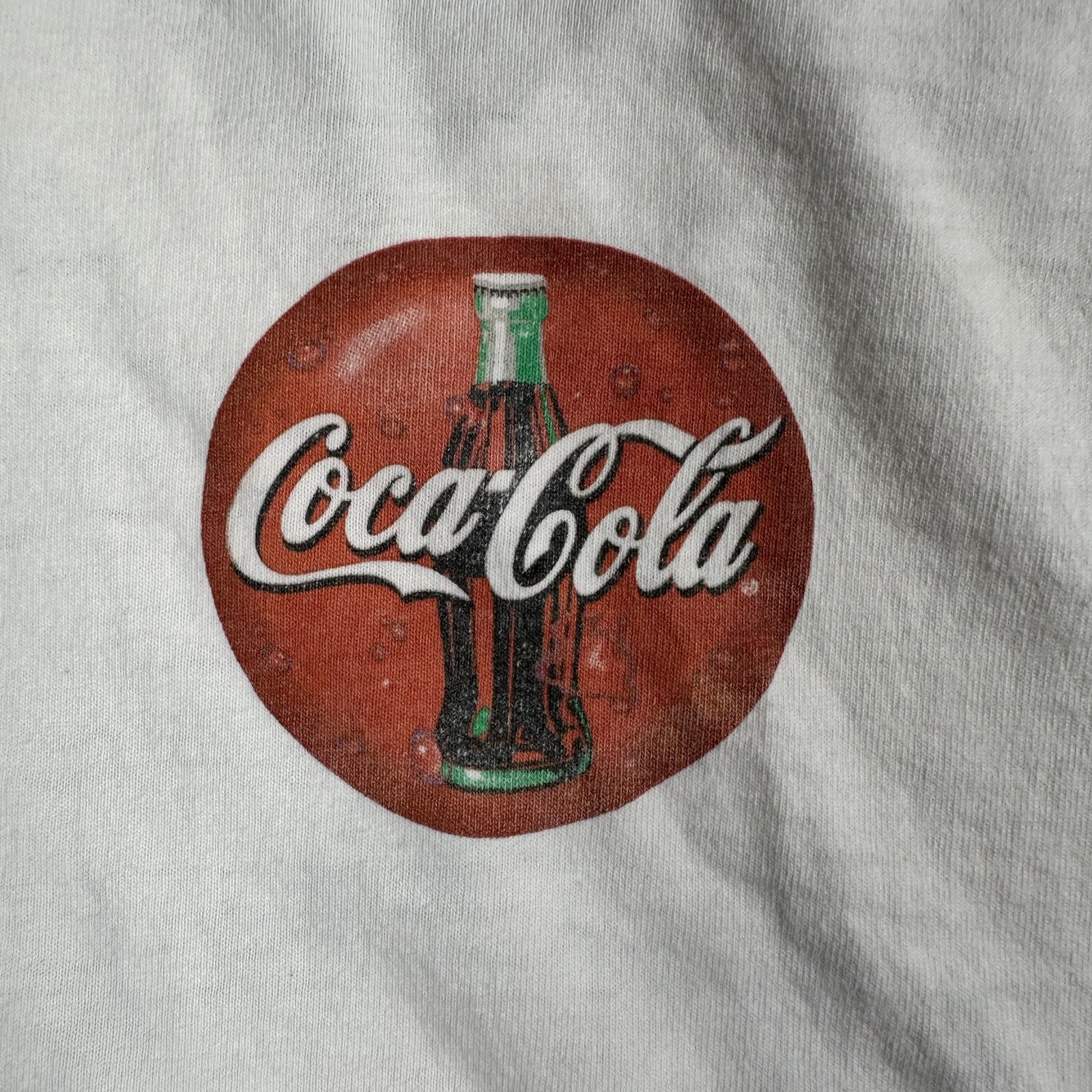 Vintage Coca Cola Shirt Mens XL White Sun Soda Advertising Graphic Tee 90s gallery