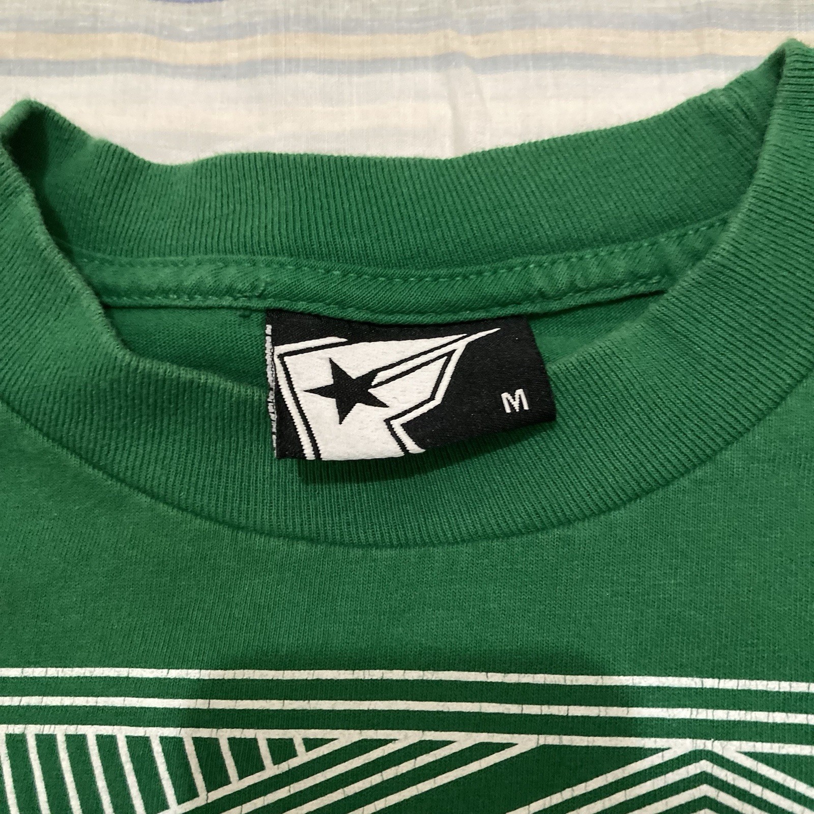 Vintage Famous Stars & Straps Y2K Green T-shirt Medium Made in Mexico gallery