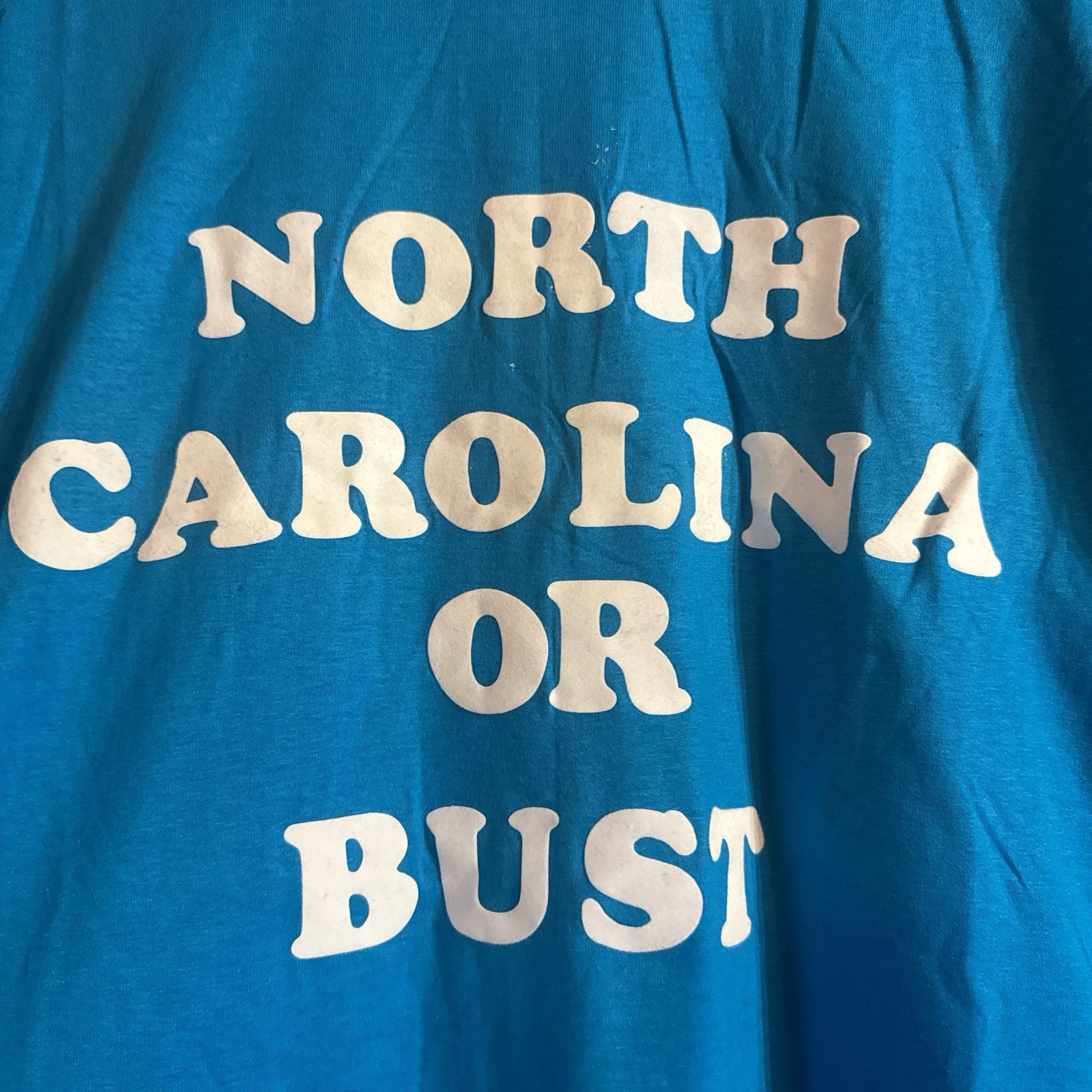 Vintage 80s North Carolina Tar Heels UNC or Bust T-Shirt XL (L) Teejays USA gallery