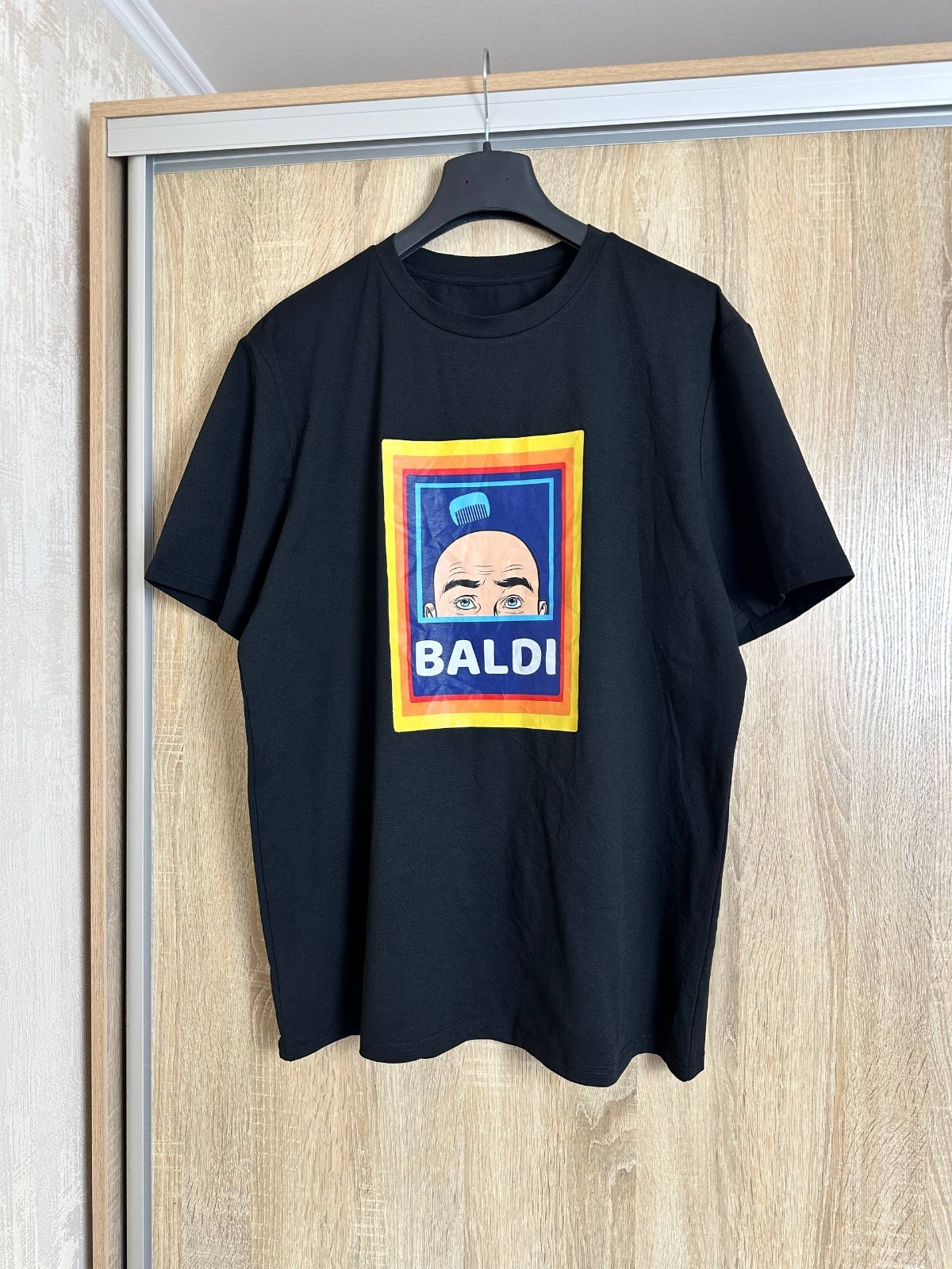 Vintage T Shirt Baldi Logo Joke Game Y2K 90s USA Windows Mens Size XL Black gallery