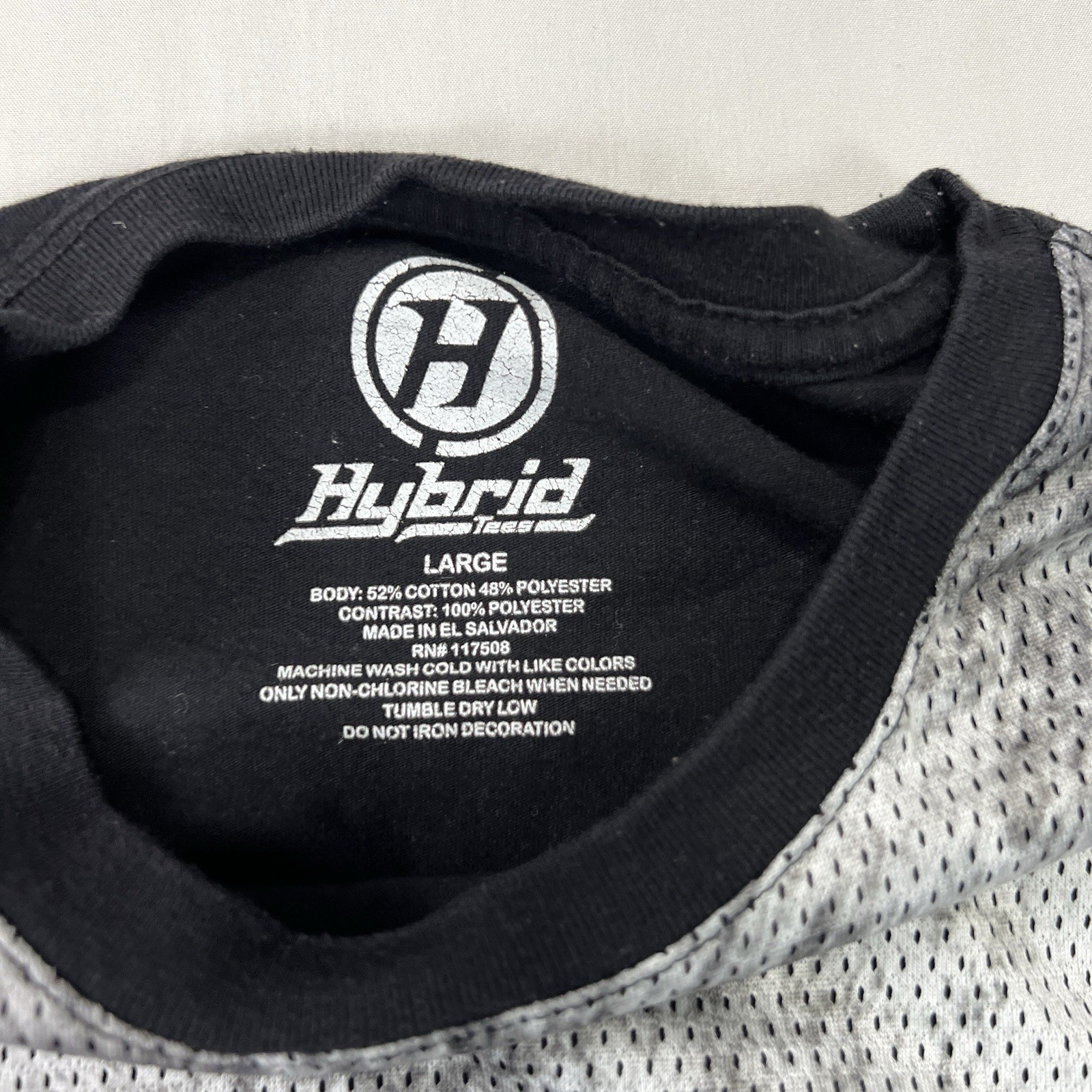 Hybrid Tees Shirt Mens Large Black Lion Athletic Breathable Stretch Crew gallery