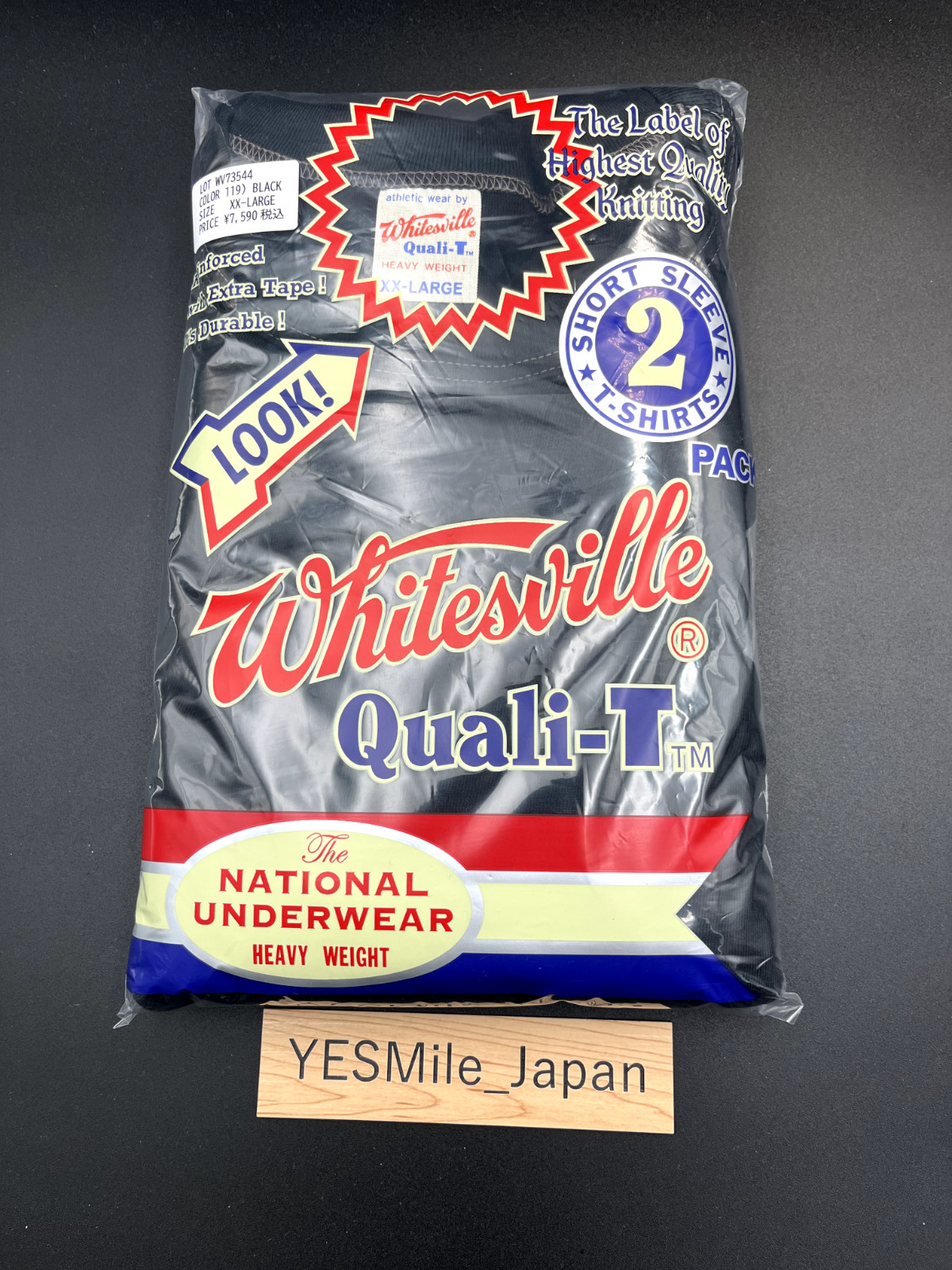 WHITESVILLE 2-PACK T-SHIRT WV73544 White Navy Toyo Enterprise MADE IN JAPAN gallery