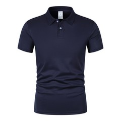 Men’s Polo Simple Pure Color Short-Sleeved Shirt, High-Grade Fabric, Breathable