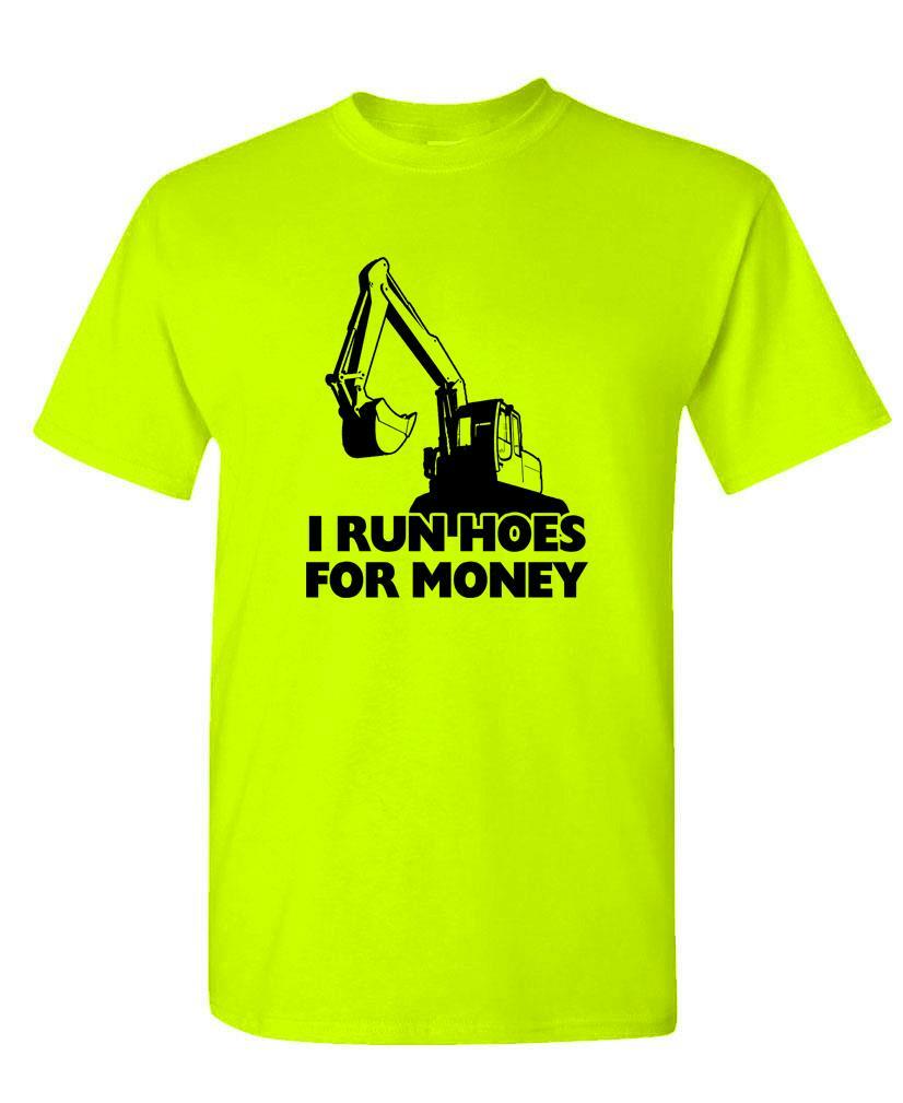 I Run Hoes For Money – farmer humor joke prank – Unisex Cotton T-Shirt Tee Shirt