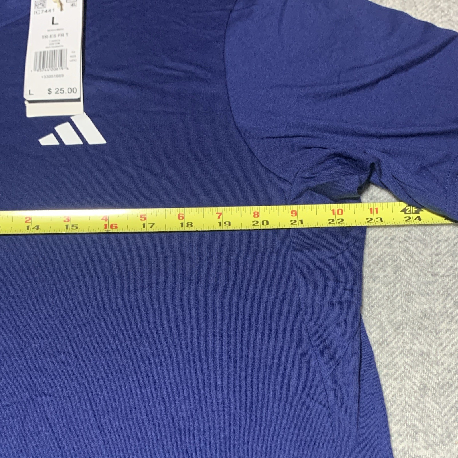 adidas Mens Cotton Jersey T-Shirt L Sporting City West Blue IC7441 gallery