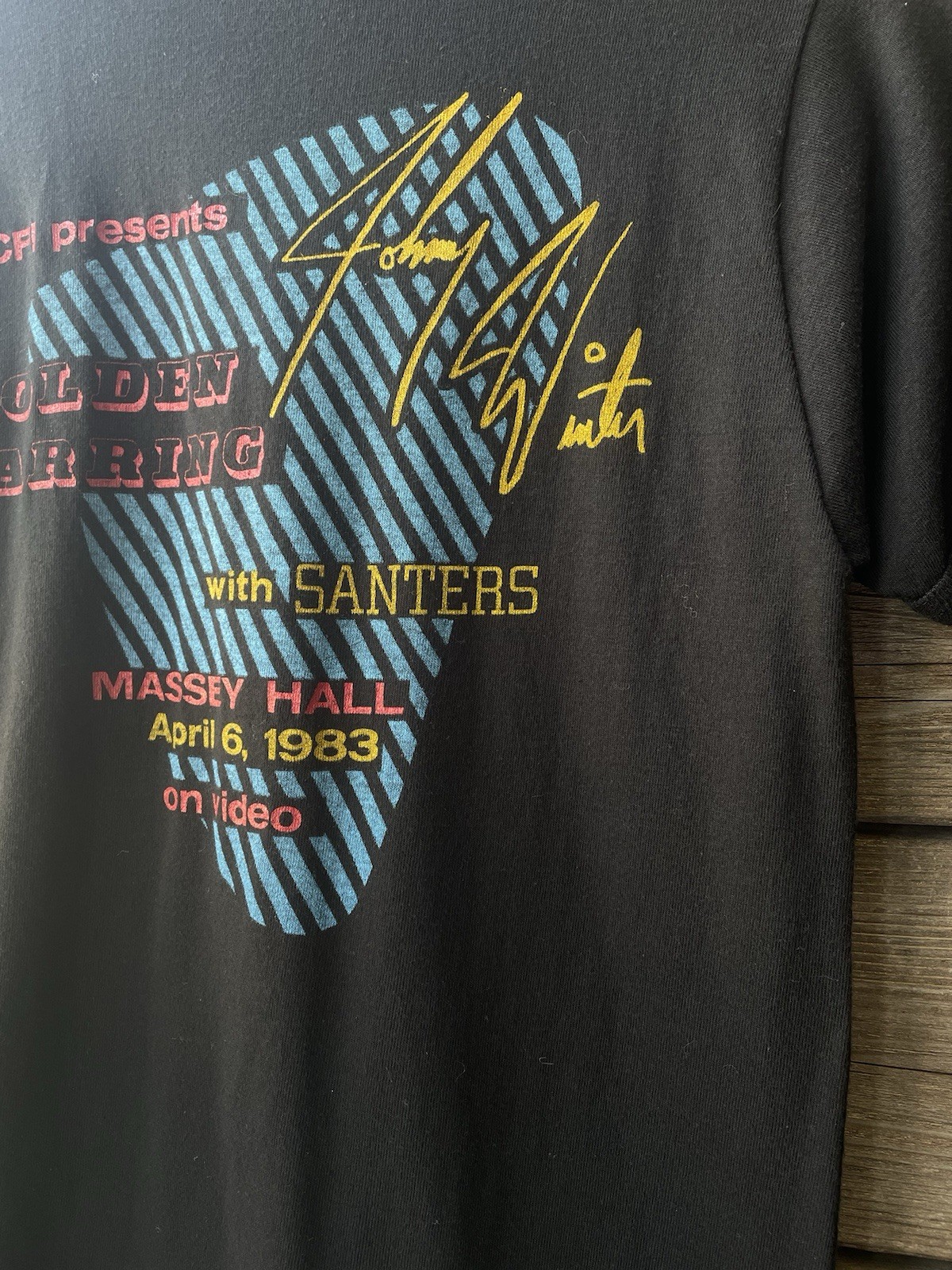 Vintage 1980s Johnny Winter Tour Massey Hall Small Tshirt 1985 Rock Band Tee gallery