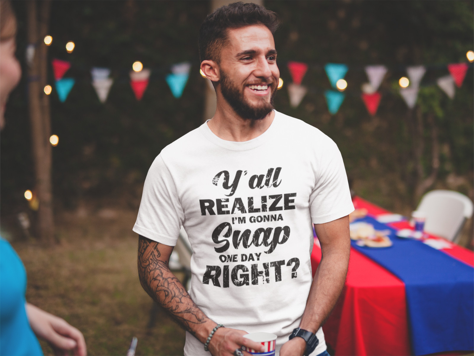 Funny I'm Gonna Snap One Day Gift T shirt Rude Humor Offensive Sarcastic T-Shirt gallery