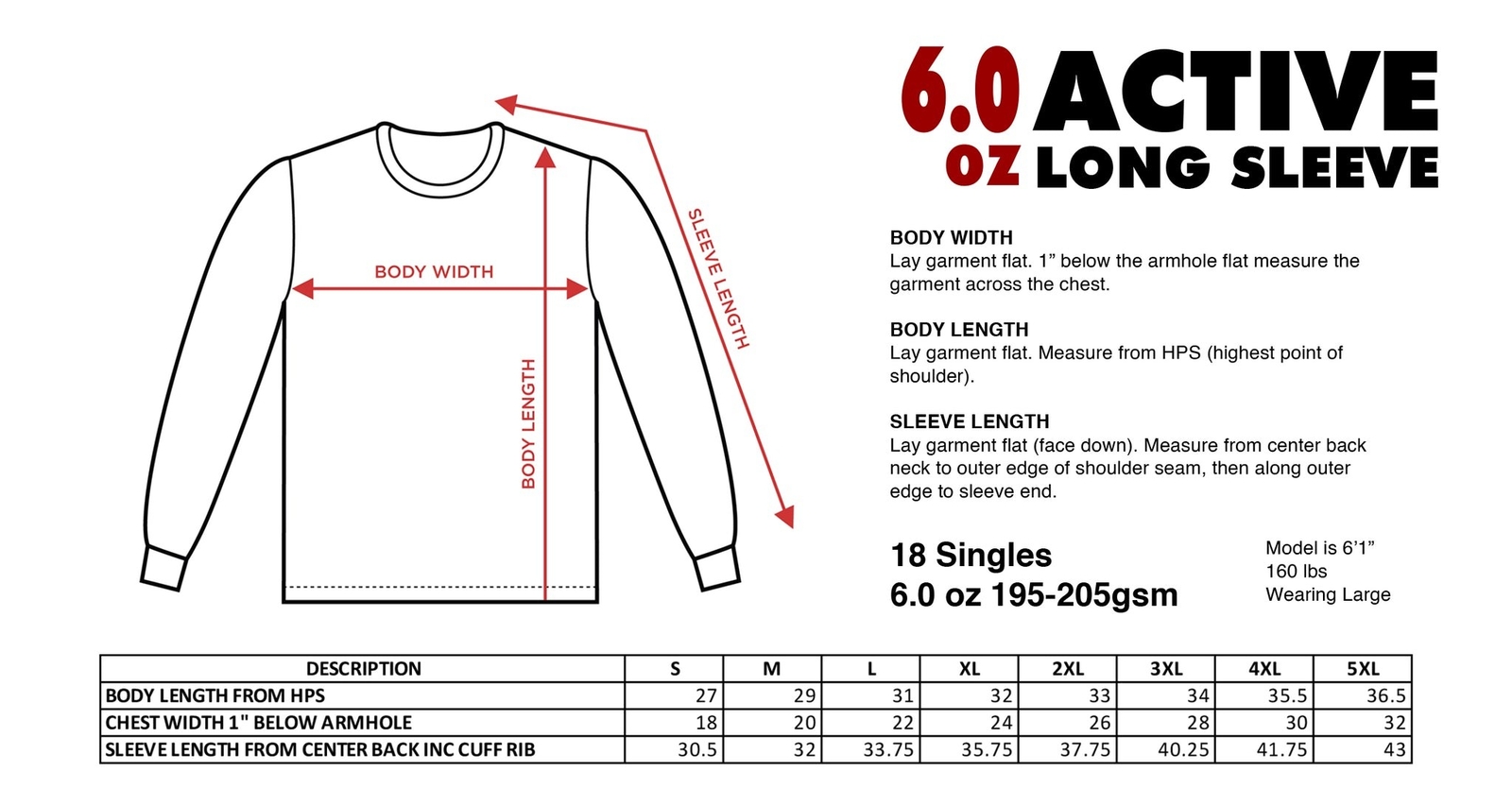 Shaka Wear Active Long Sleeve Plain Casual Crew Neck T-Shirt SM-3X gallery