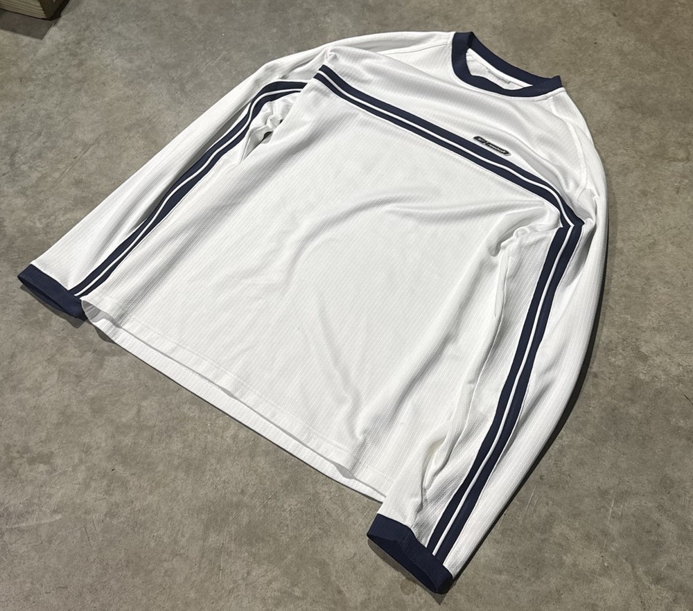 Vintage 2000s Y2k White Surf Stripe Reebok Long Sleeve Tee Size L Surf Skate