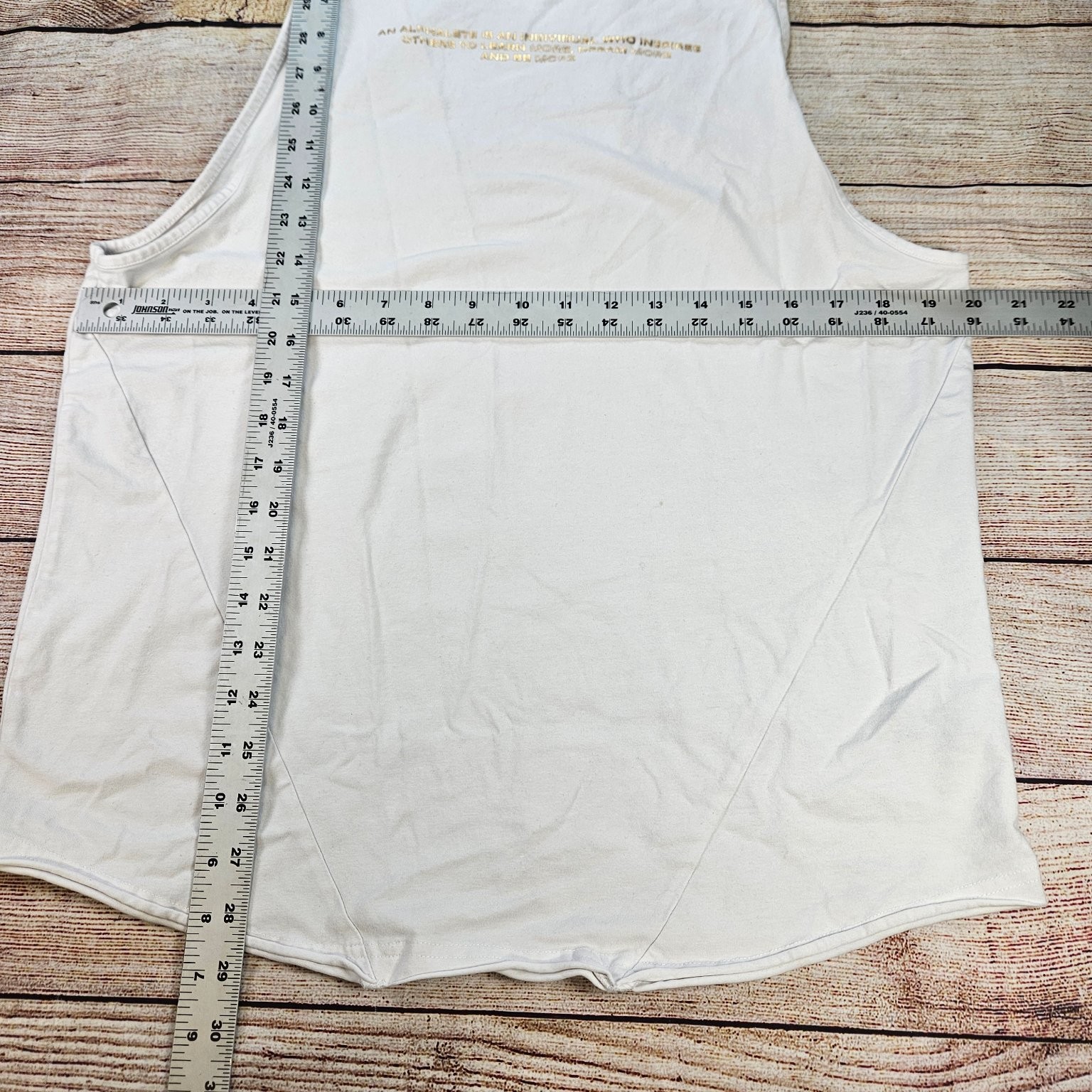 ALPHALETE Men's Tank Top White L Performance Fit Cotton Spandex Activewear gallery
