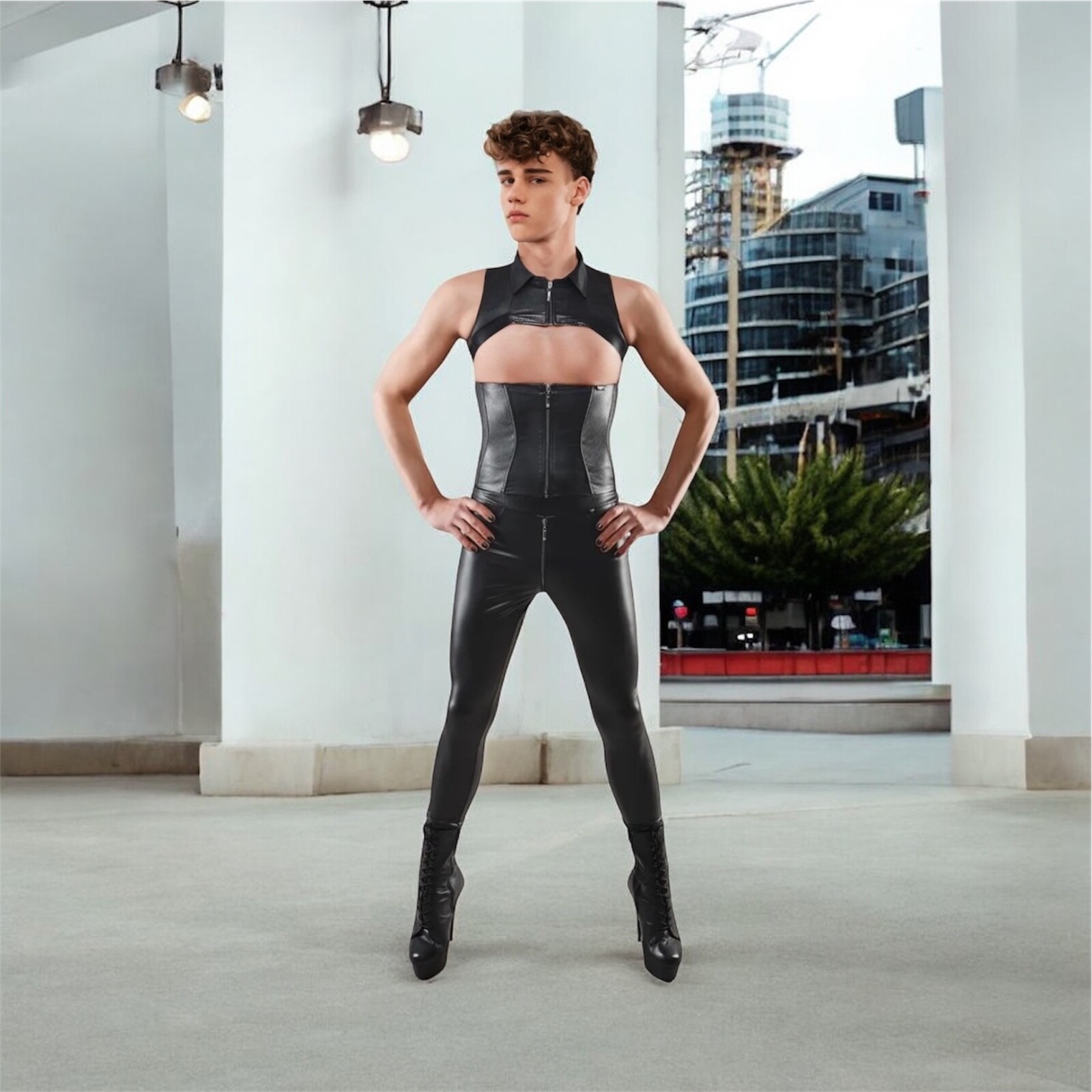 Corset Regnes RFP crossdresser wetlook corset matte crossdresser sissi slave gay
