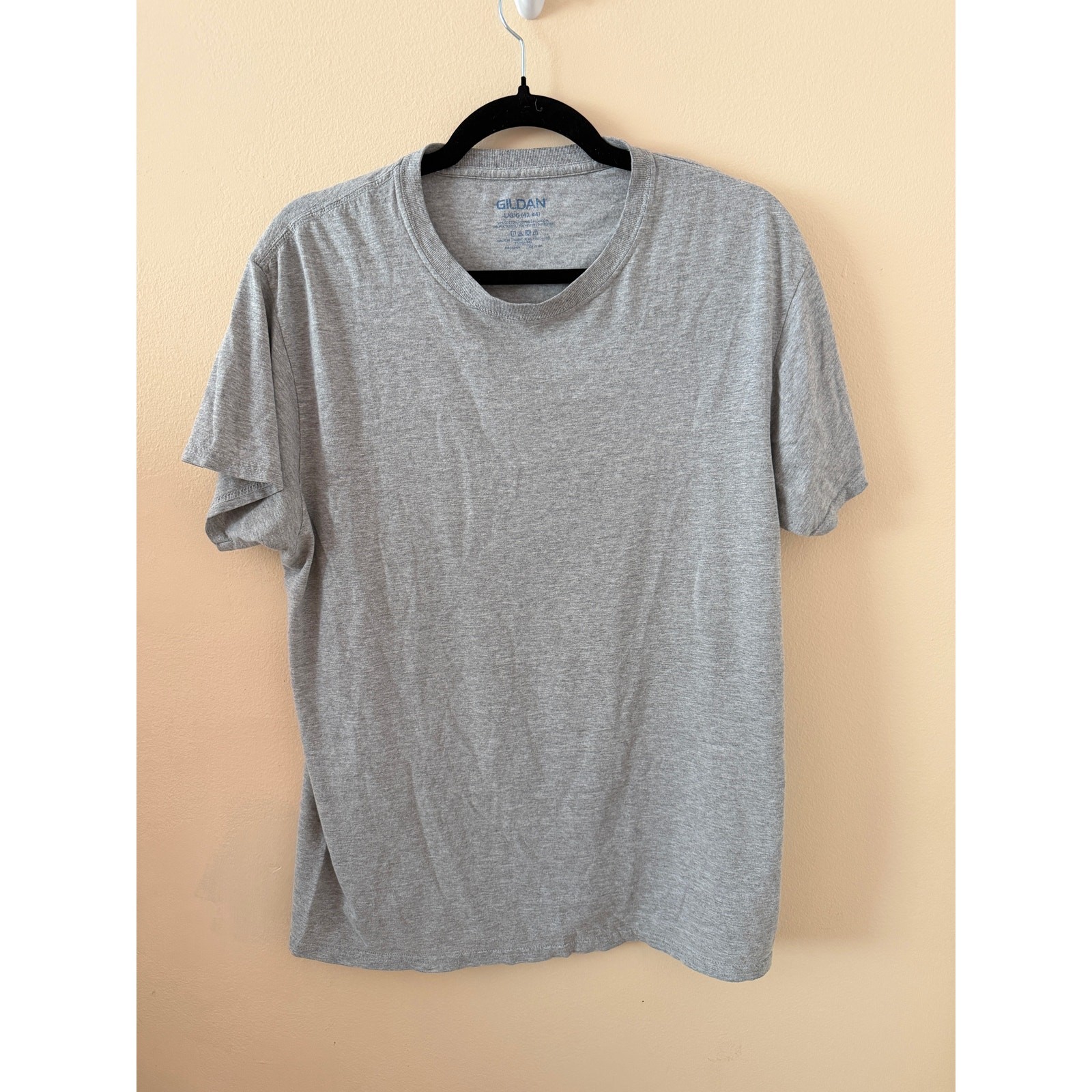 Gildan Sport Grey Cotton/Poly Blend Short Sleeve Shirt Sz L gallery