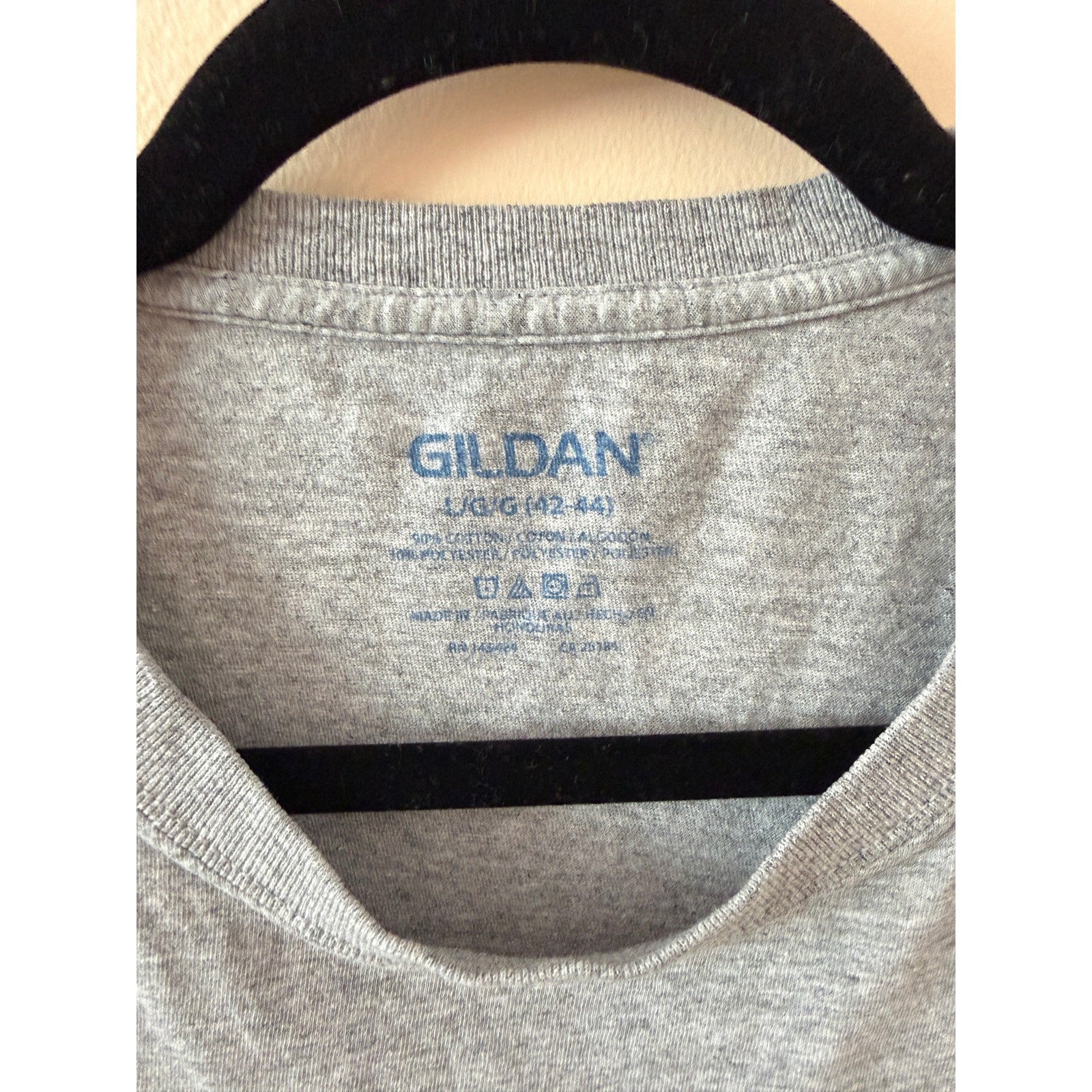 Gildan Sport Grey Cotton/Poly Blend Short Sleeve Shirt Sz L gallery