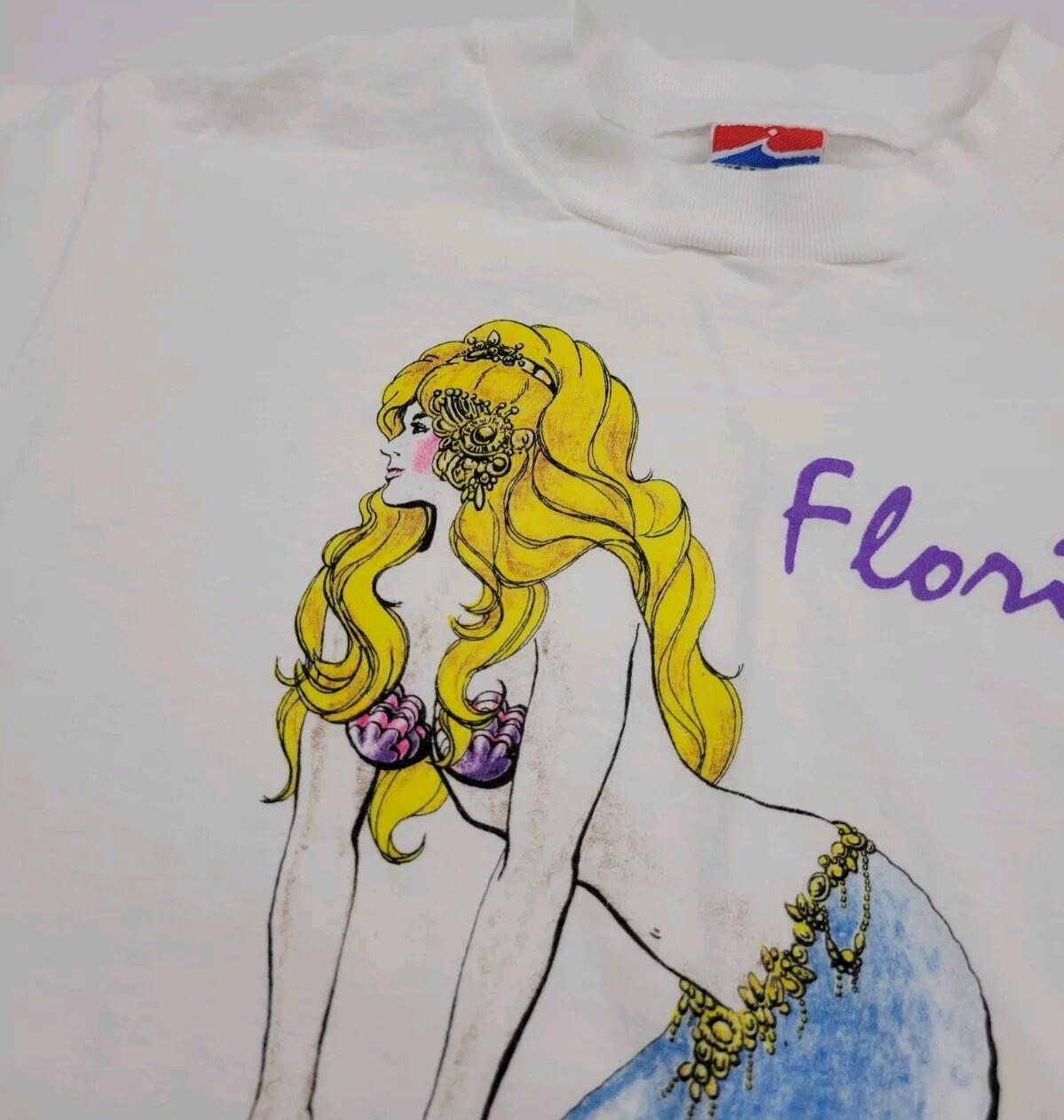 Vintage 1992 Florida Mermaid Art Work Print T Shirt Vtg USA Made Islander 90s gallery