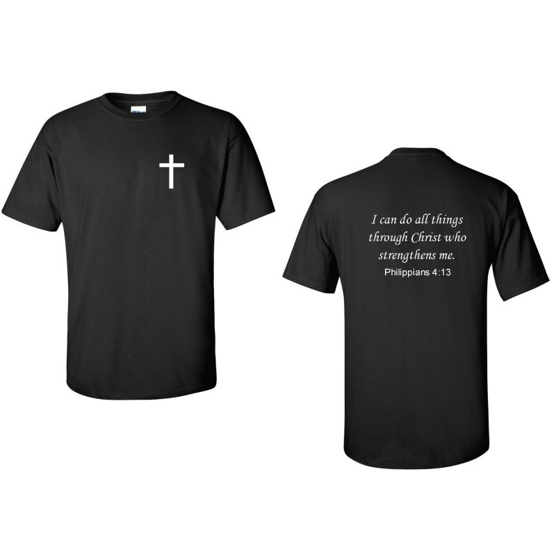 Philippians 4:13 T-Shirt Bible Verse God Jesus Christian Conservative New Shirt gallery