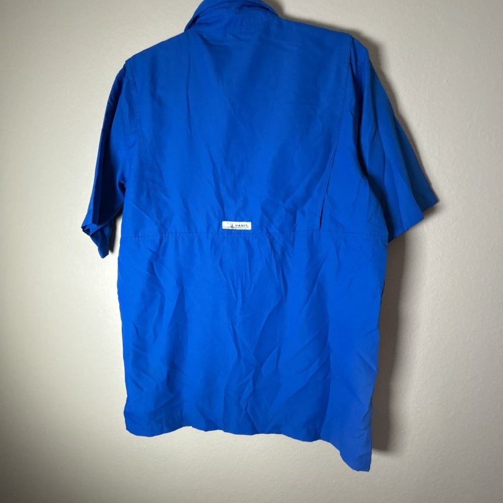 Habit Men's Solar Factor Fishing Shirt Size S/P Lapis Blue gallery