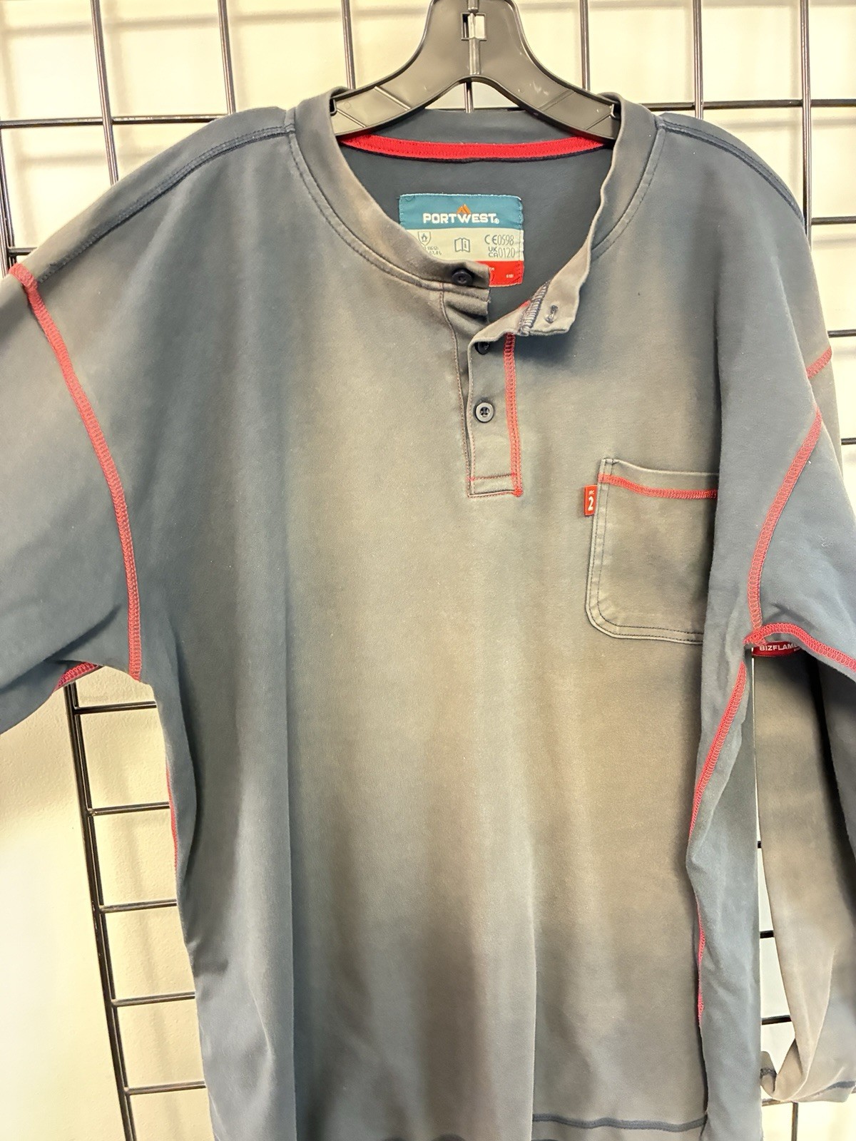 Portwest FR Shirt Men XXL BIZ Flame Safety Long Sleeve Henley L ARC 2 gallery