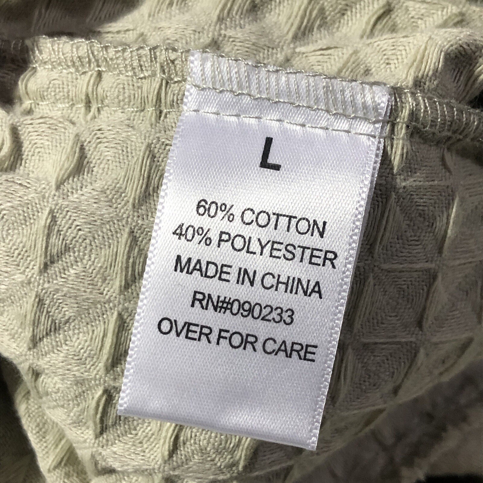 Pacsun Playboy Waffle Knit Relaxed Shirt Jacket L Beige Pockets 1/4 Zip NWT gallery