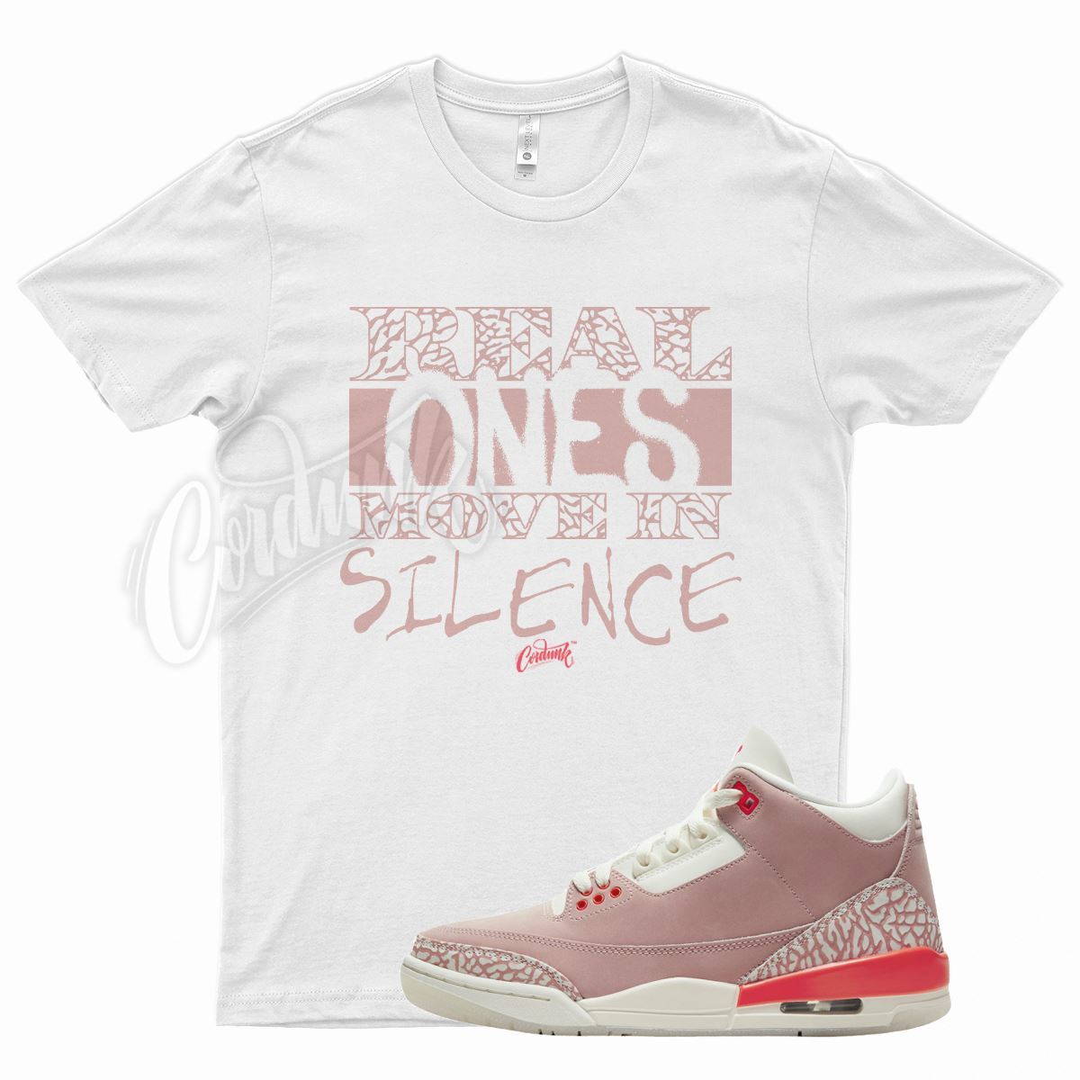 White REAL 1 T Shirt for J1 3 Rust Pink Sail Crimson Infrared May 6 gallery