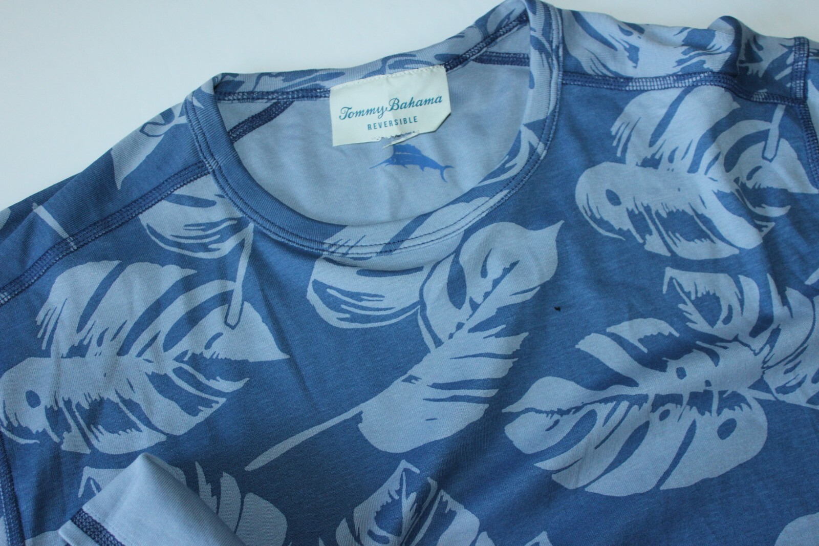 Tommy Bahama T Tee Shirt Leaf The Sun Reversible Dockside Blue LS XX-Large XXL gallery