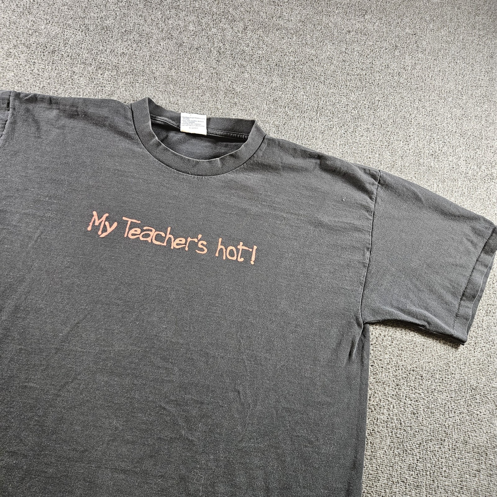 My Teacher’s Hot Funny Novelty Graphic Tee 90s AllSport Shirt Mens XL Black