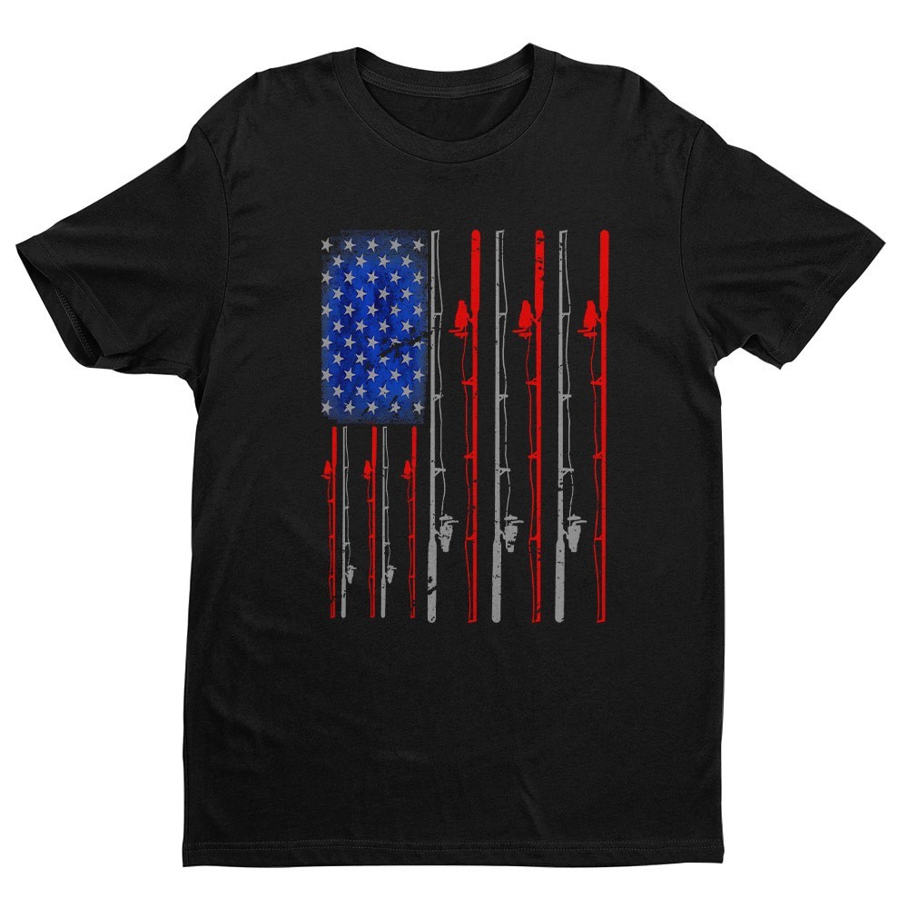 Fishing American Flag Unisex T-shirt | Father’s Day Fishing Gifts
