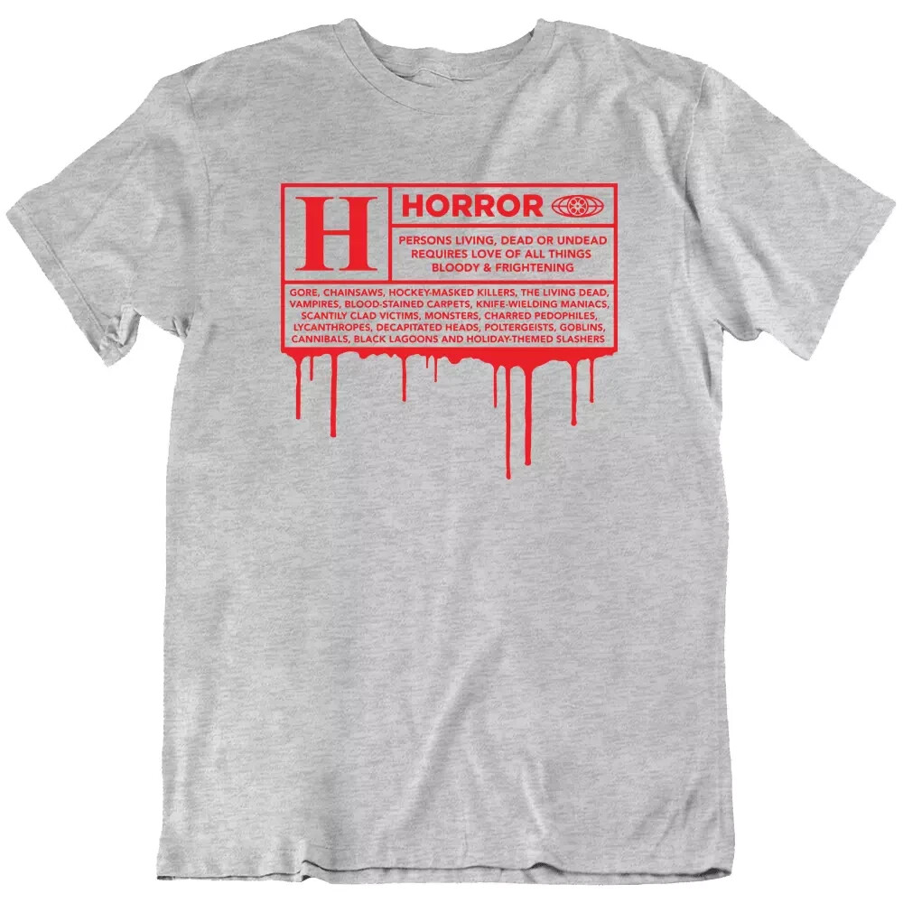 Rated H For Horror Scary Funny Movie Fan T Shirt Tee Gift New gallery