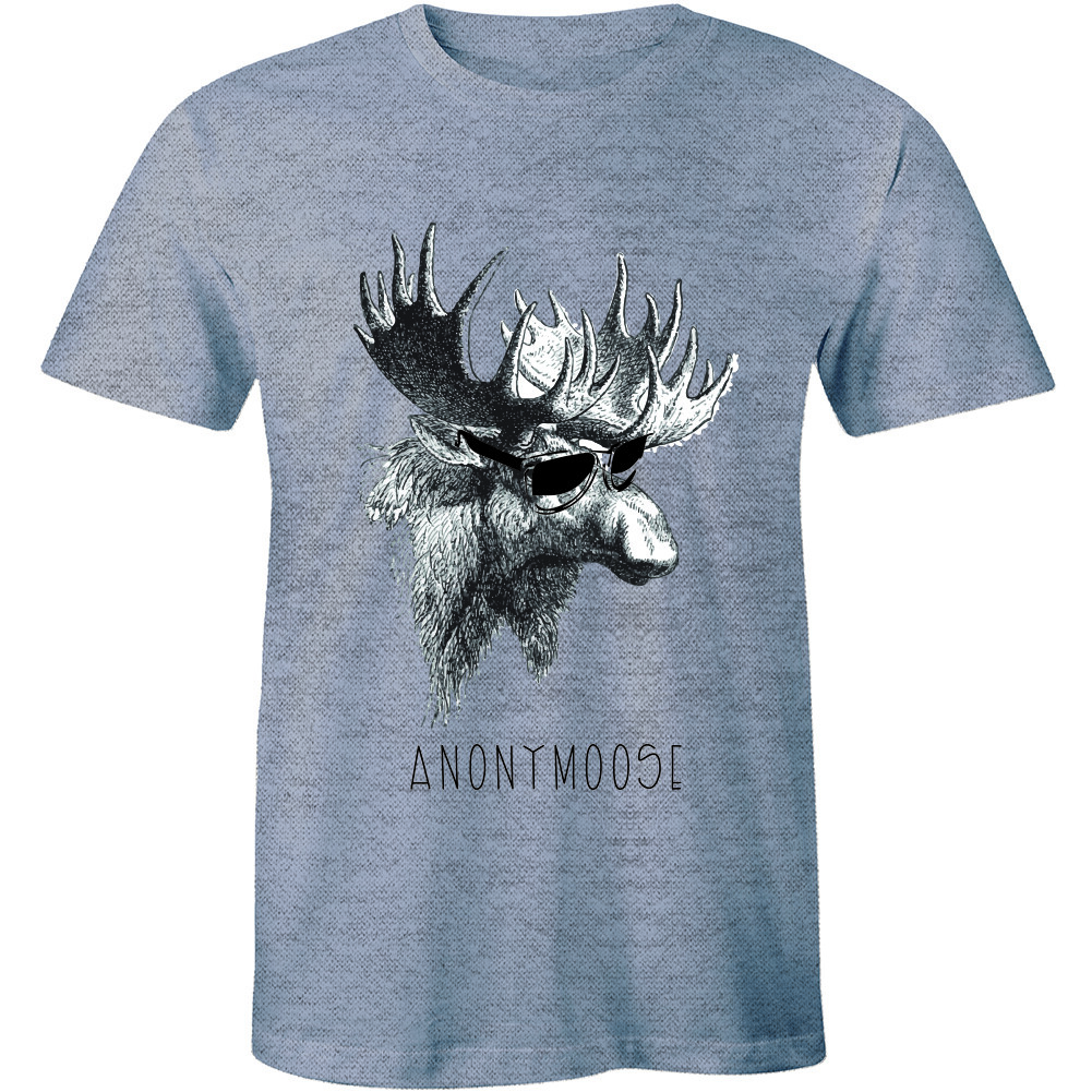 Mens Anonymoose Funny Moose In Sunglasses Tshirt Cool Shades Forest Animal Tee