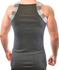 Different Touch 2 Pack Men Square Cut G-unit Style Tone Trim Tank Top A-shirts