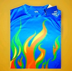 CRICKET WORLD CUP ICC REEBOK CLIMALITE SHIRT MENS XL FLAMES PEPSI RARE NEW TAGS!