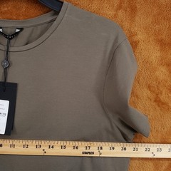 MONFRERE Shirt Mens Large Brown Pullover Crew Short Sleeve DANN In ASPHALT